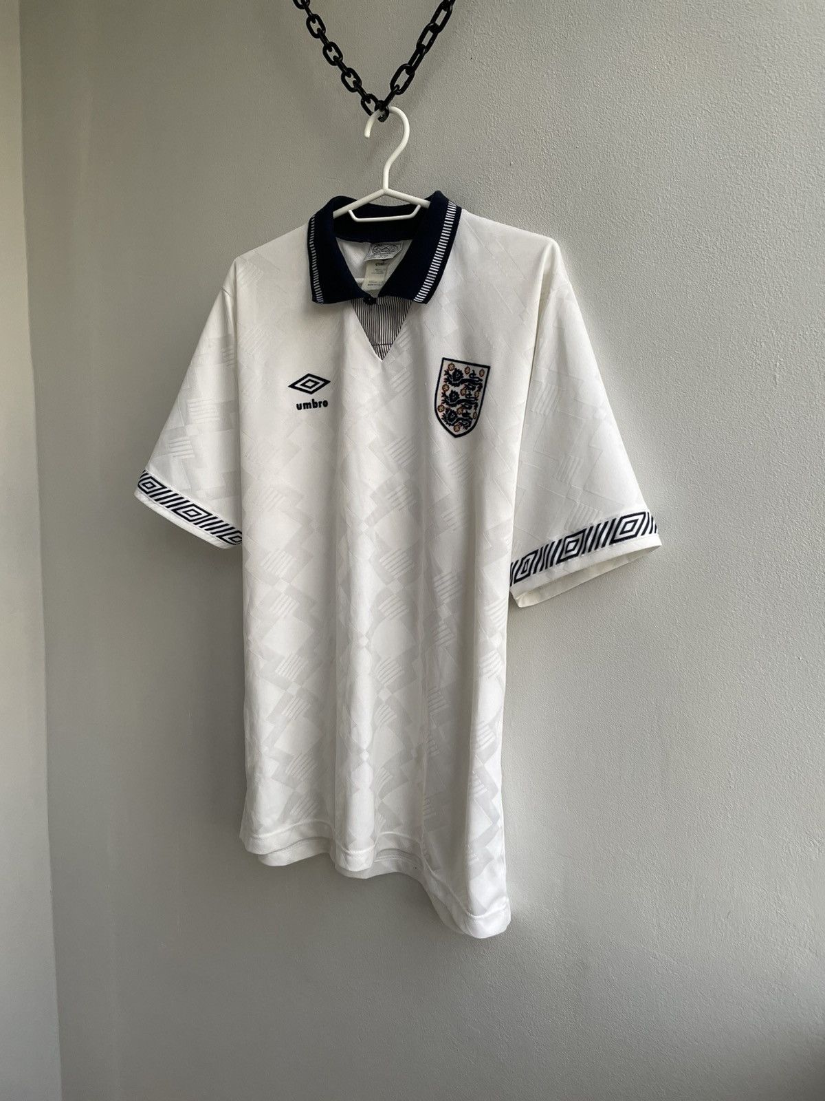 Vintage England 1990 1991 1992 Football Shirt Soccer Jersey Umbro Size US L / EU 52-54 / 3 - 2 Thumbnail