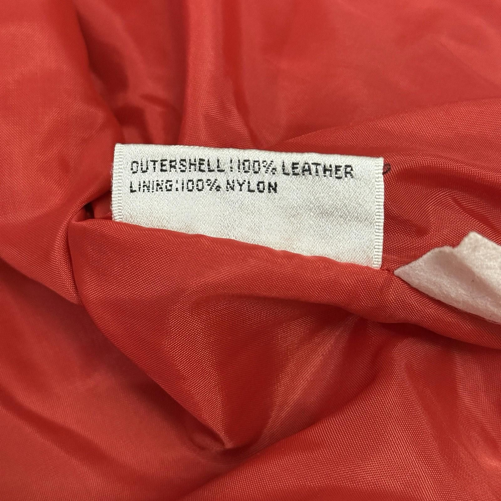 Designer G3 Red Leather Korean Jacket Medium Size M / US 6-8 / IT 42-44 - 9 Thumbnail