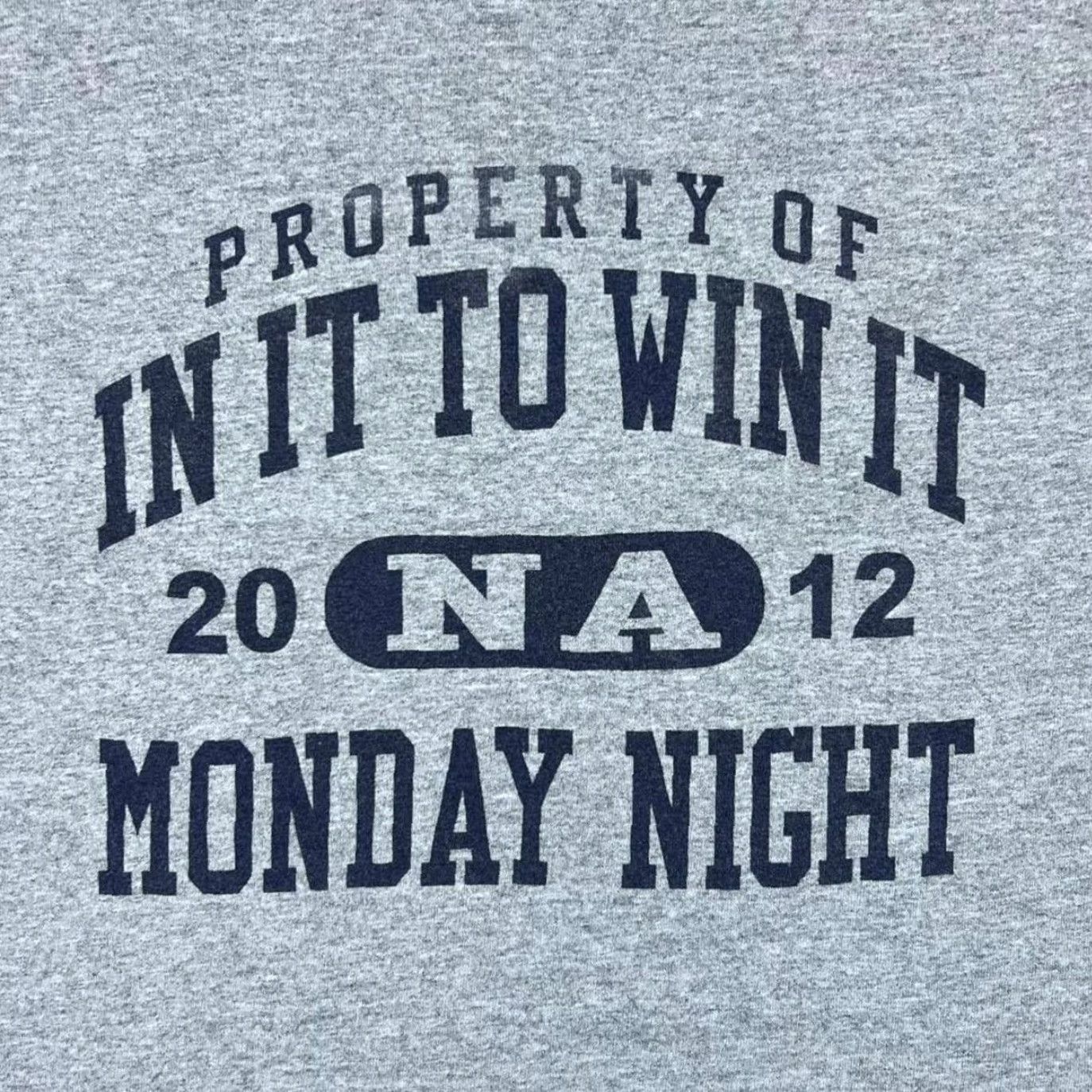 Gildan In It To Win It Monday Night Souvenir Graphic Grey T-Shirt Large Mens Size US L / EU 52-54 / 3 - 3 Thumbnail