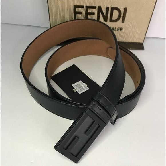 Fendi New Authentic Fendi Baguette FF Logo Buckle Leather Belt","d Size ONE SIZE - 3 Thumbnail