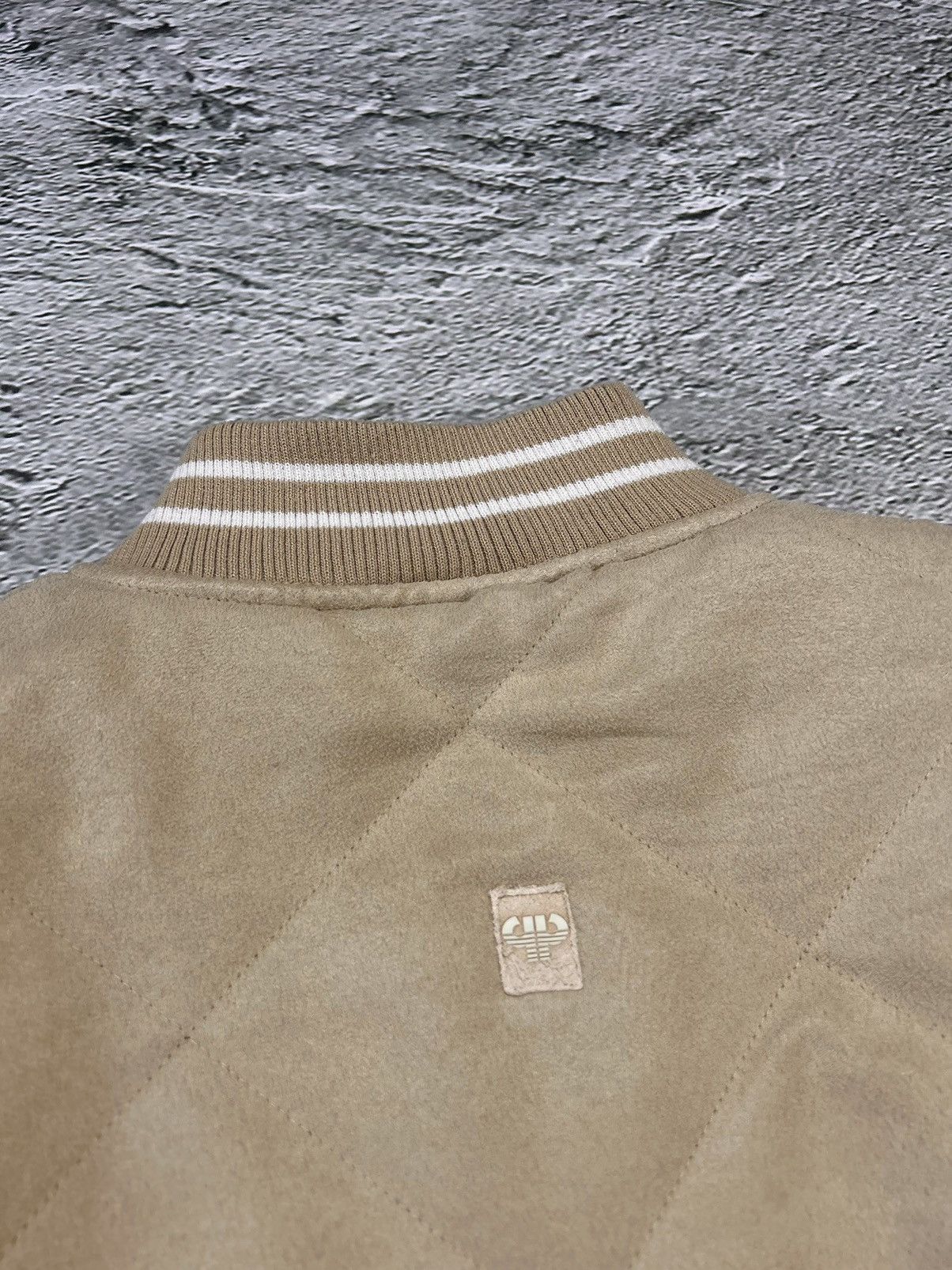Marc Buchanan Pelle Pelle jacket big logo 90s beige bomber varsity Size US XL / EU 56 / 4 - 7 Thumbnail
