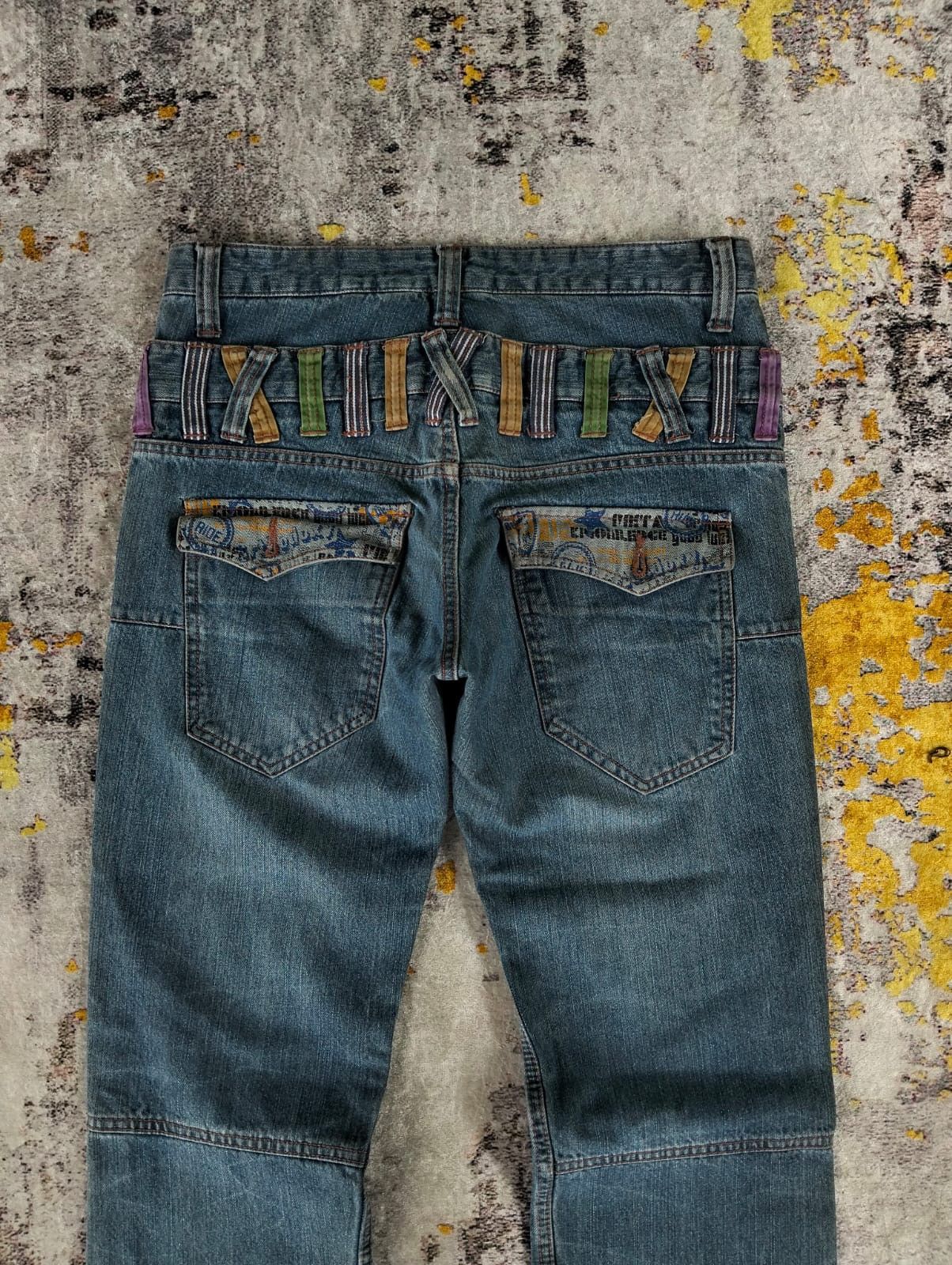 Japanese Brand double focus double waist Jeans Size US 31 - 5 Thumbnail