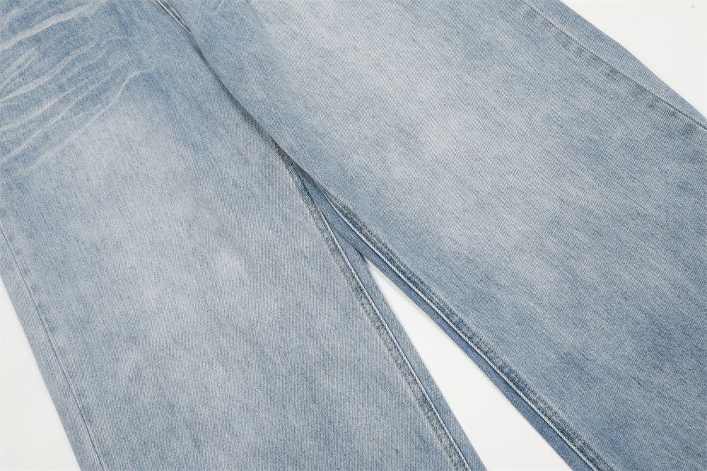 Japanese Brand American street men's washed distressed loose wide-leg jeans Size US 32 / EU 48 - 4 Thumbnail