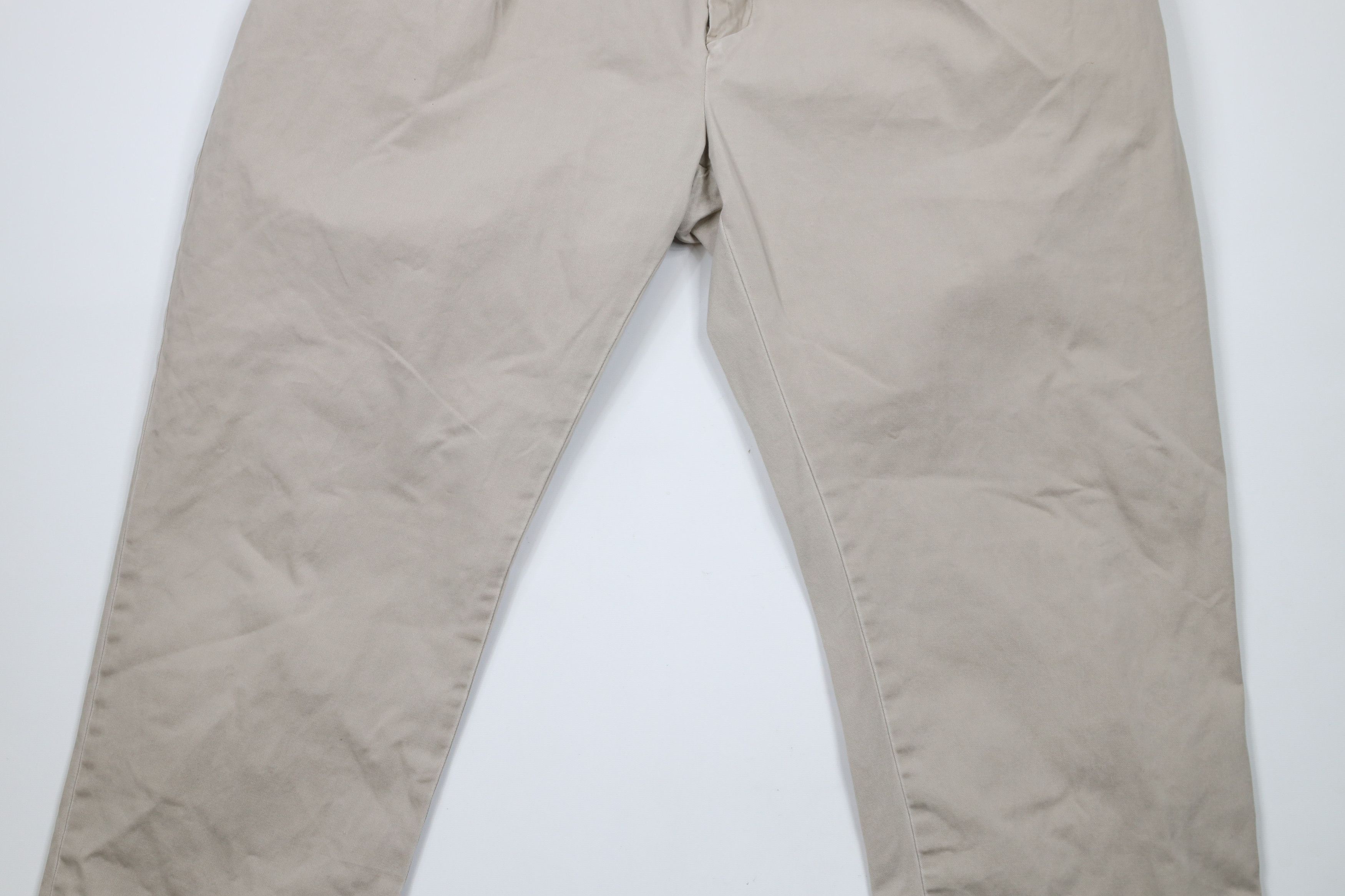Ralph Lauren × Vintage Vintage Ralph Lauren Wide Leg Chino Pants Beige Cotton Size US 44 / EU 60 - 3 Thumbnail