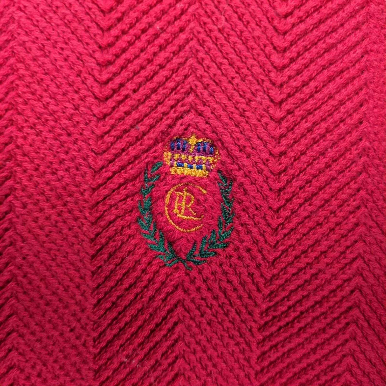 Ralph Lauren Vtg Chaps Ralph Lauren Logo Crest Red Crewneck Sweater L Size US L / EU 52-54 / 3 - 5 Thumbnail