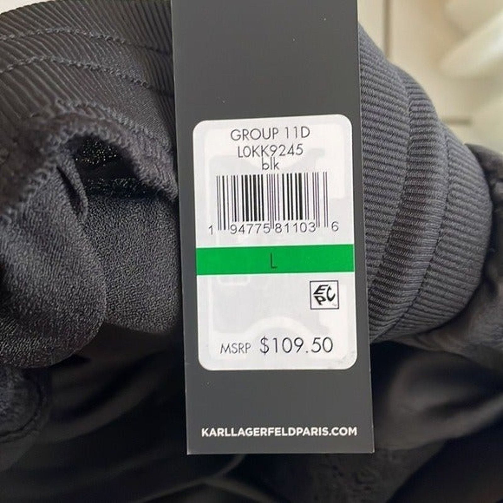 Karl Lagerfeld Karl Lagerfeld Satin Joggers Lace Trim Back Drawstring M Size 30" / US 8 / IT 44 - 4 Thumbnail