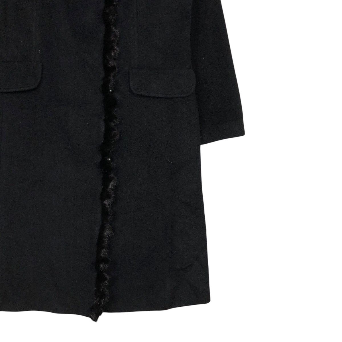 Issey Miyake 📌Rich Black Vintage Long Jacket Wool Issen Collezione Donna Size US M / EU 48-50 / 2 - 7 Thumbnail
