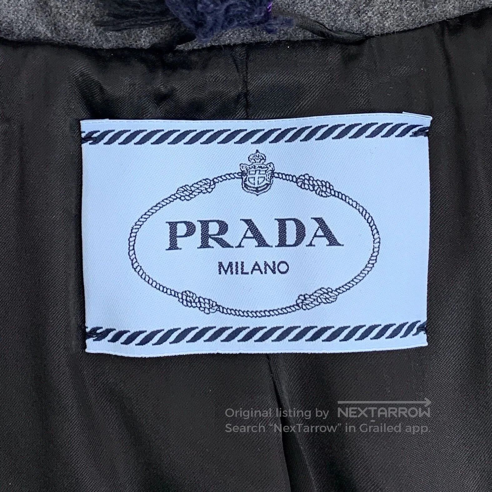 Prada Prada Gray Cashmere Collar Long Coat. Size US XS / EU 42 / 0 - 7 Thumbnail