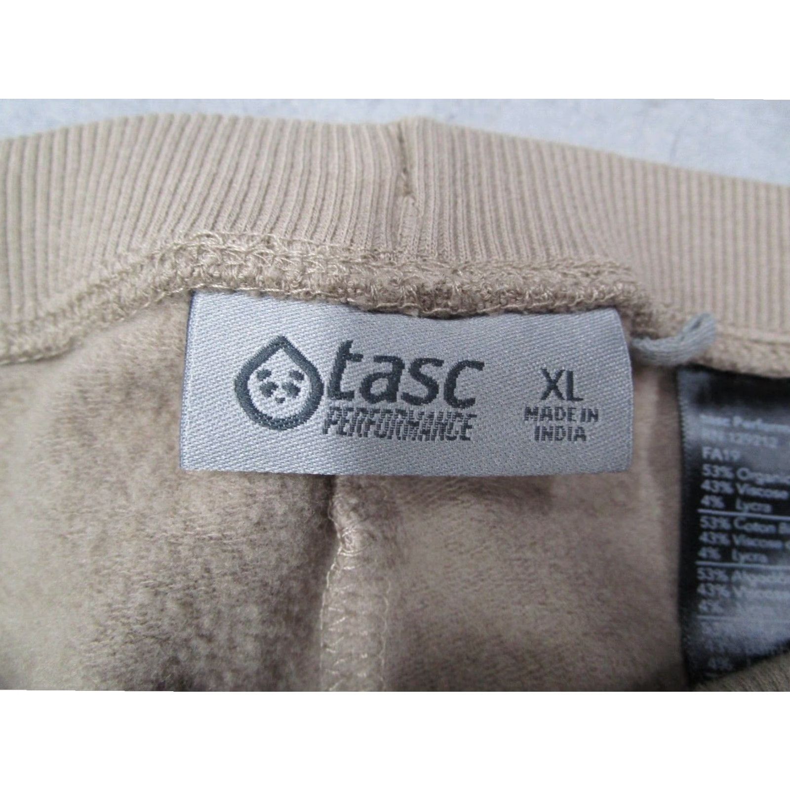 Vintage Tasc Women's Extra Large Beige Jogger Pants Organic Bamboo Blend Size 40" / US 18 - 3 Thumbnail