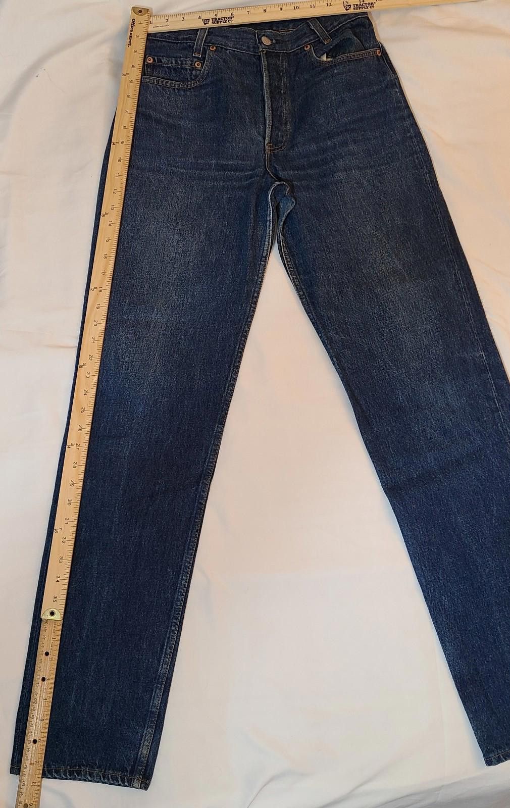 Levi's Levis 501 29x34 Blue Jeans Student Fit 2001 Y2K Made USA Size US 29 - 4 Thumbnail