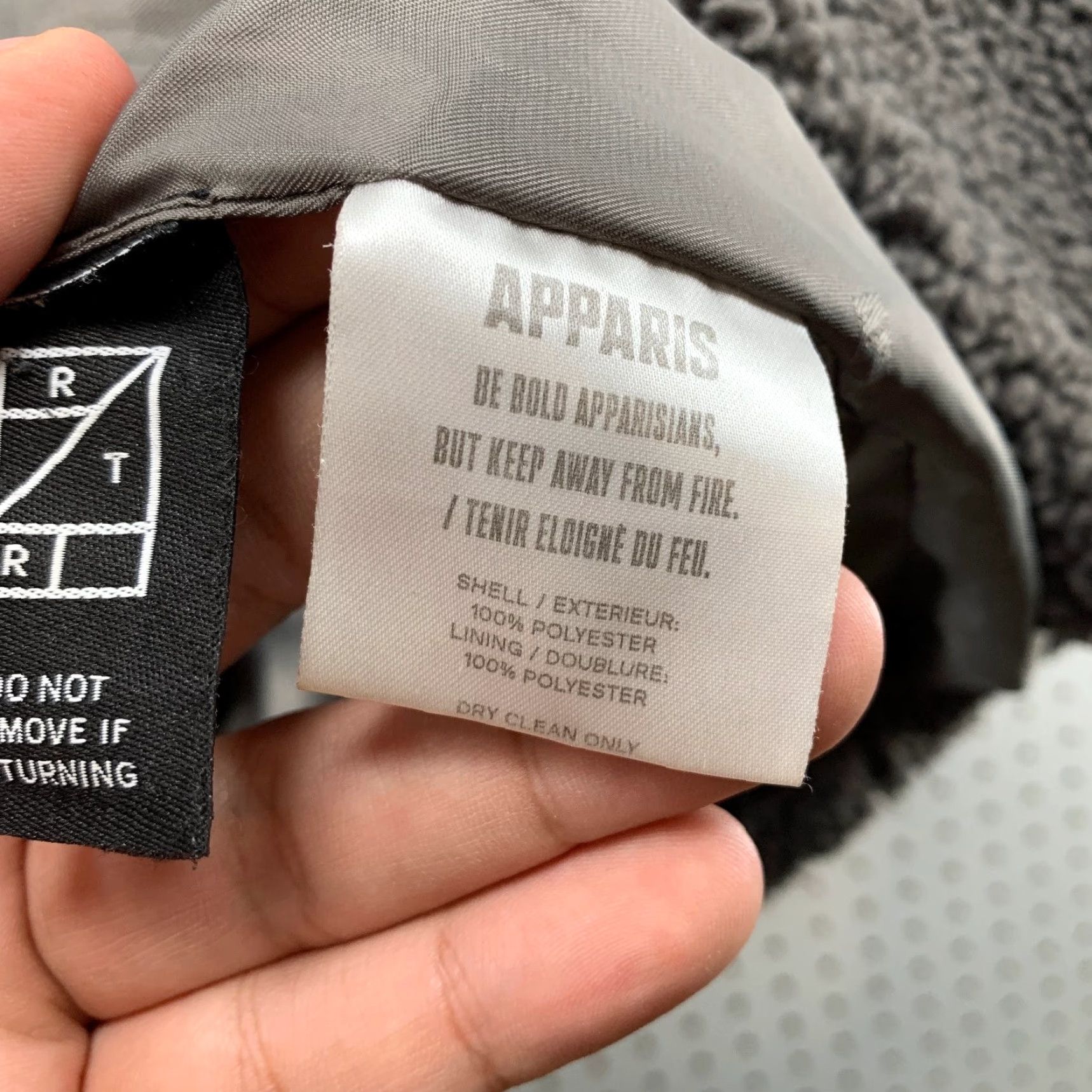 APPARIS Apparis Faux Fur Teddy Coat Womens L Gray Long Collared Cozy Deep Pile Coat Size L / US 10 / IT 46 - 5 Thumbnail