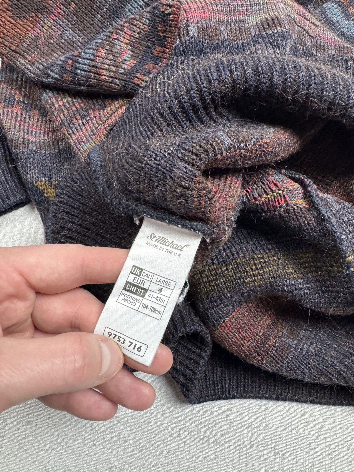 Marks & Spencer Vintage St. Michael Makes Spencer Patterns Acrylic Sweater Size US L / EU 52-54 / 3 - 5 Thumbnail