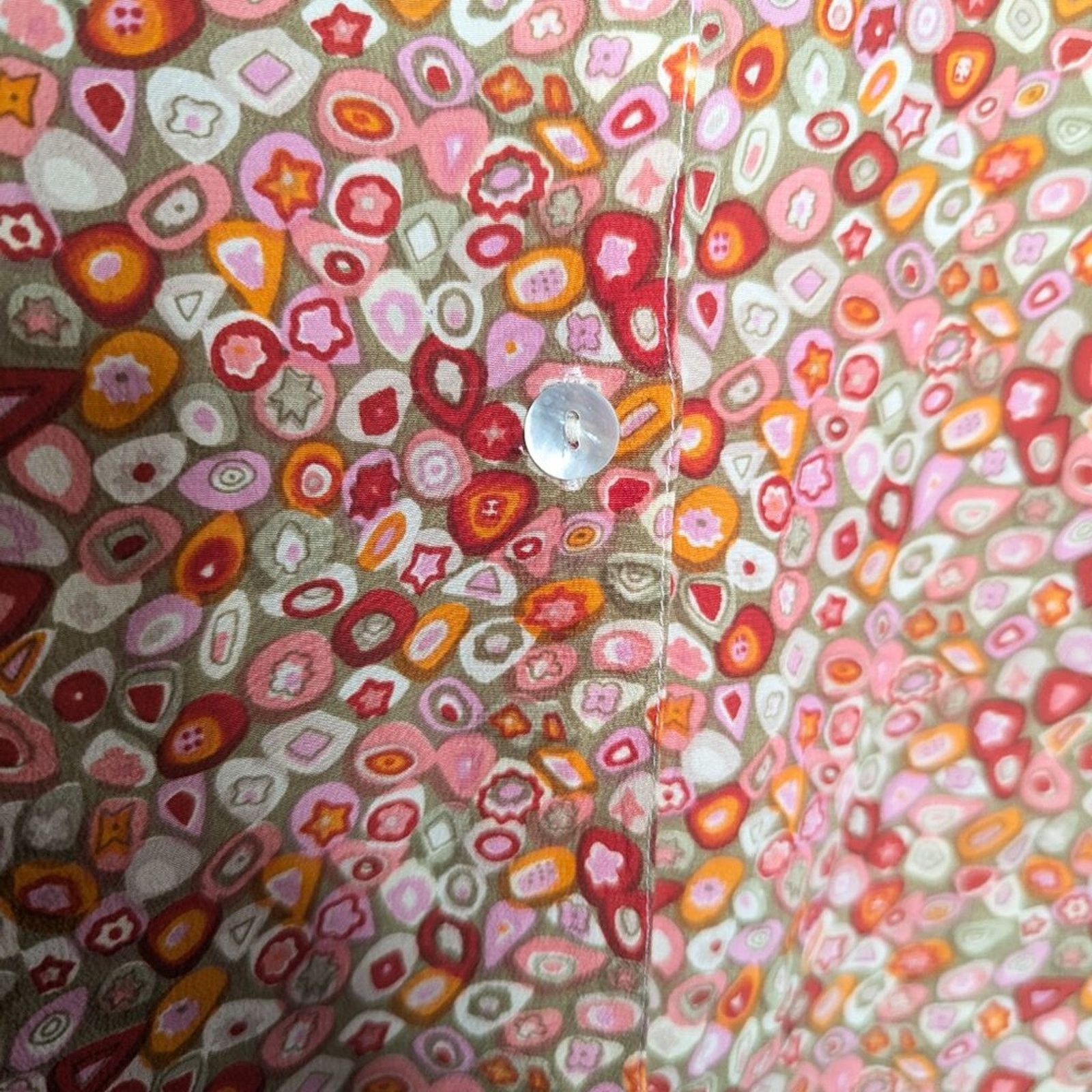 John Galliano Galliano Vintage Pink Orange Floral Pattern Silk Blouse S Size S / US 4 / IT 40 - 8 Thumbnail