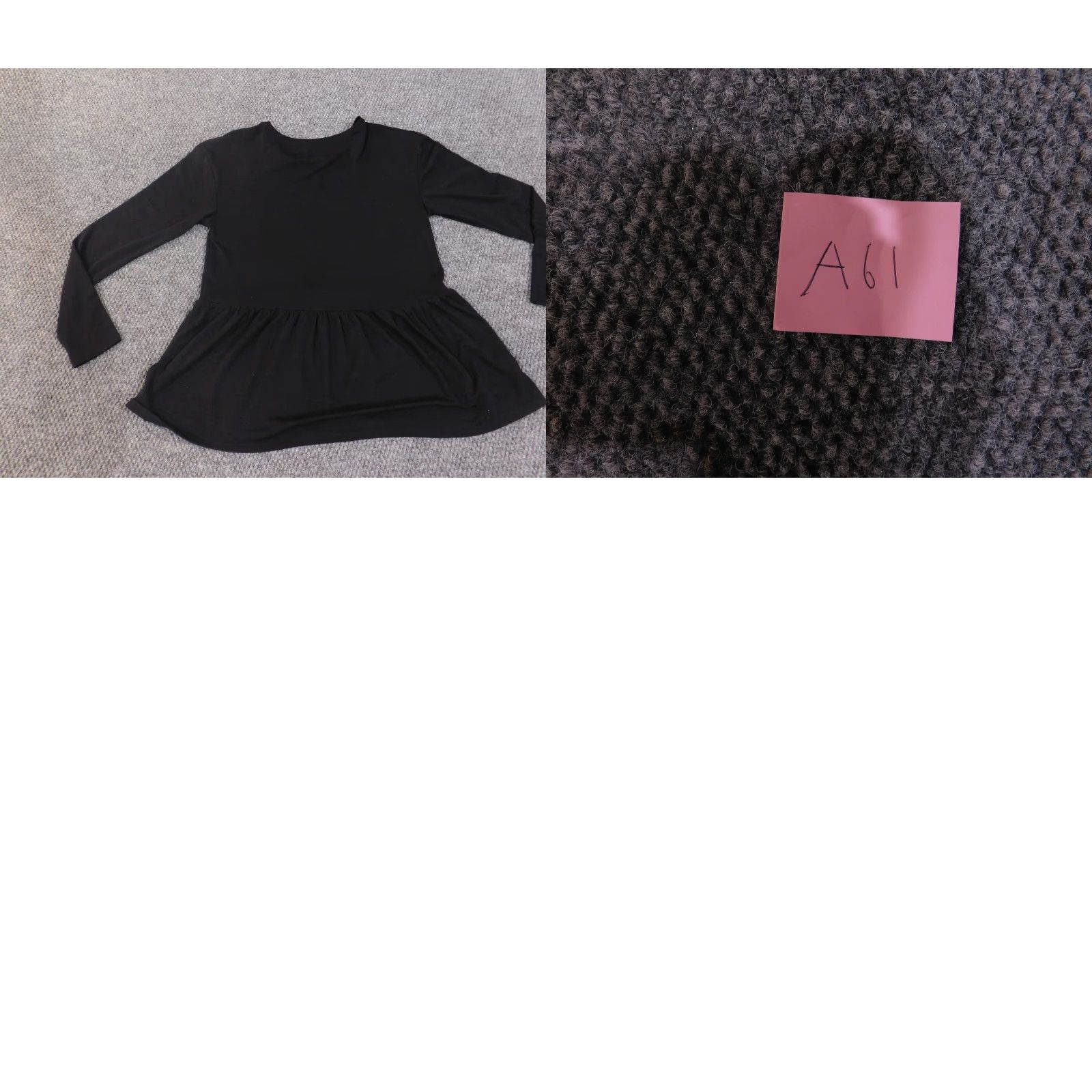 Loft LOFT Shirt Womens XS Black Long Sleeve Peplum Top Stretch Rayon Blend Casual Blouse Crew Neck Ruffle Solid Size XS / US 0-2 / IT 36-38 - 8 Thumbnail