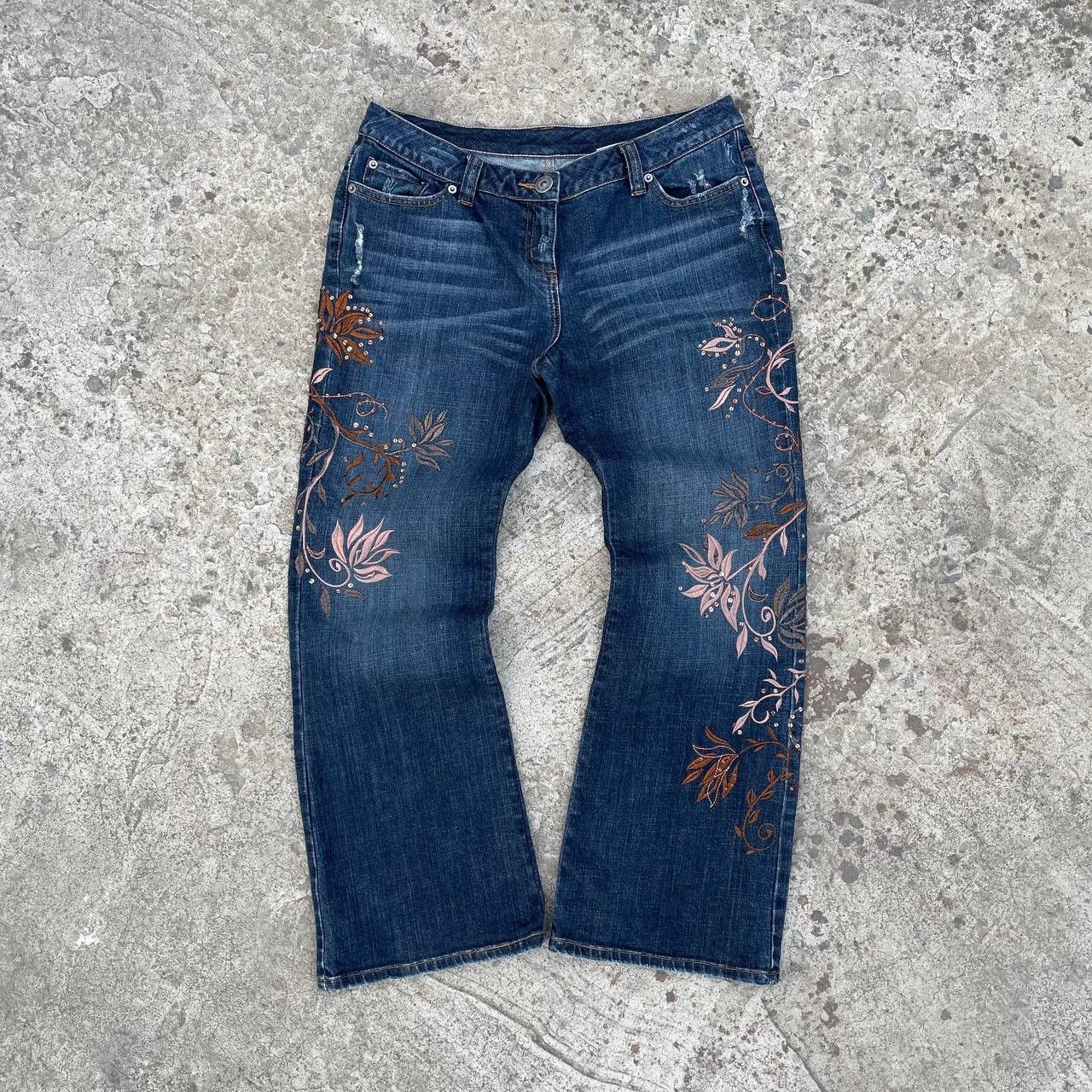 NEXT Vintage Japanese Style Next Petite Baggy Y2K 00s UsA Jeans Size 32" / US 10 / IT 46 - 1 Thumbnail