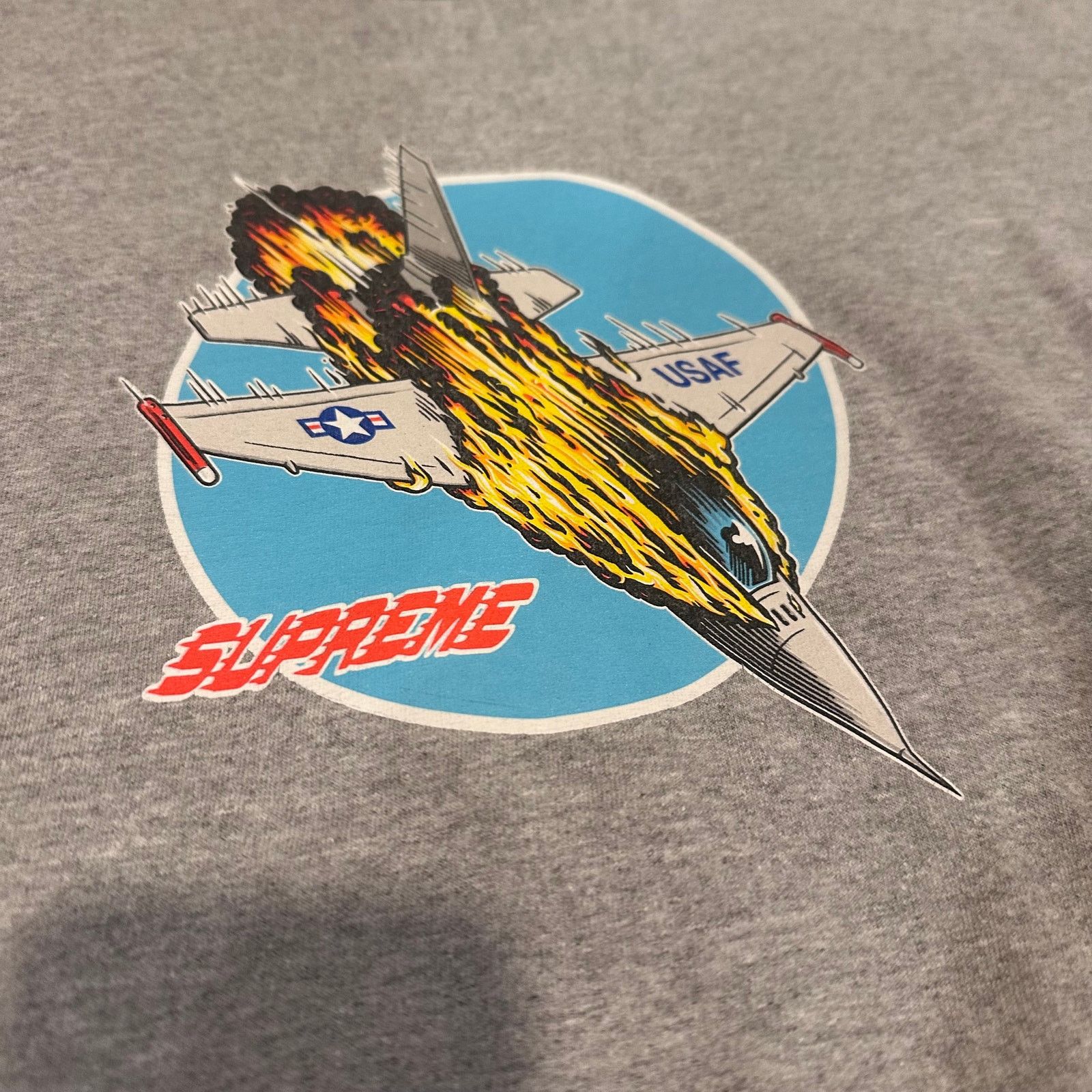 Supreme Supreme Jet Tee - Heather Grey - Size Medium - Used Size US M / EU 48-50 / 2 - 3 Thumbnail