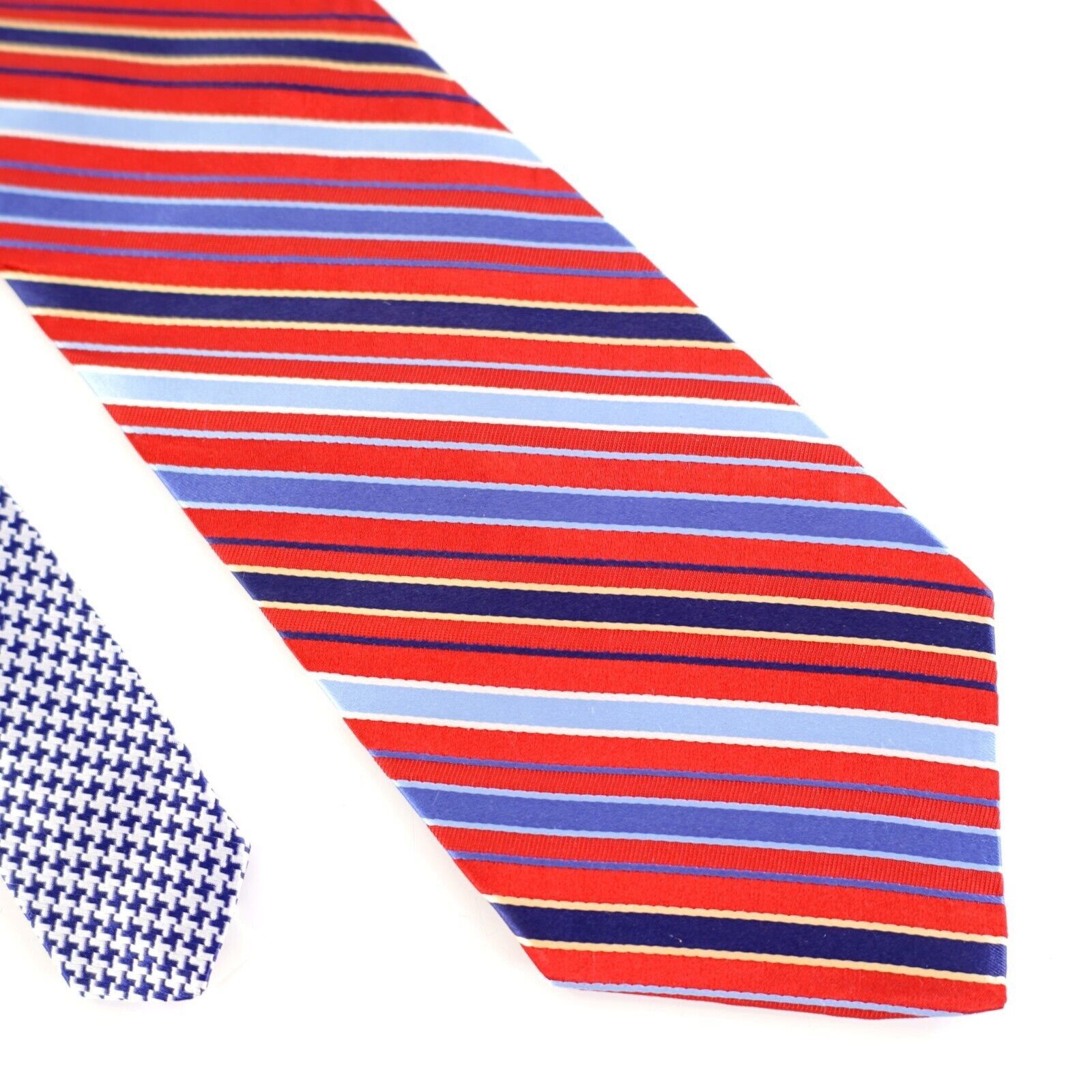 Tommy Hilfiger Vintage Tommy Hilfiger Red Blue Striped Woven Two Tone Silk Size ONE SIZE - 1 Thumbnail