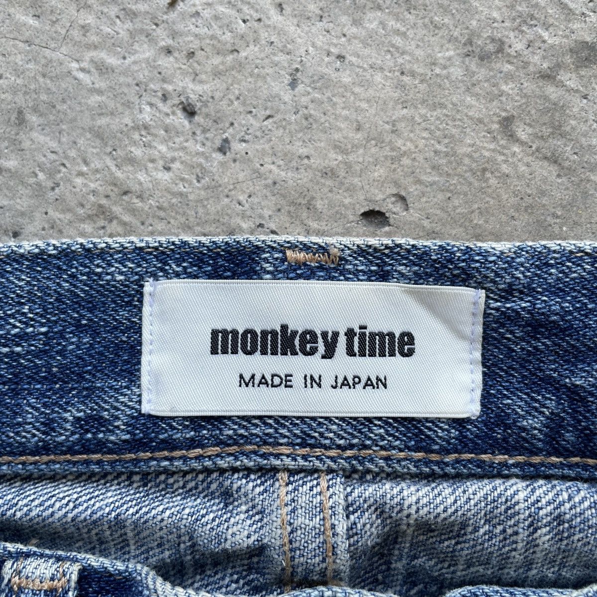Japanese Brand Vintage Monkey Time Japan Ripped Jeans Faded Pants Denim Size US 30 / EU 46 - 6 Thumbnail