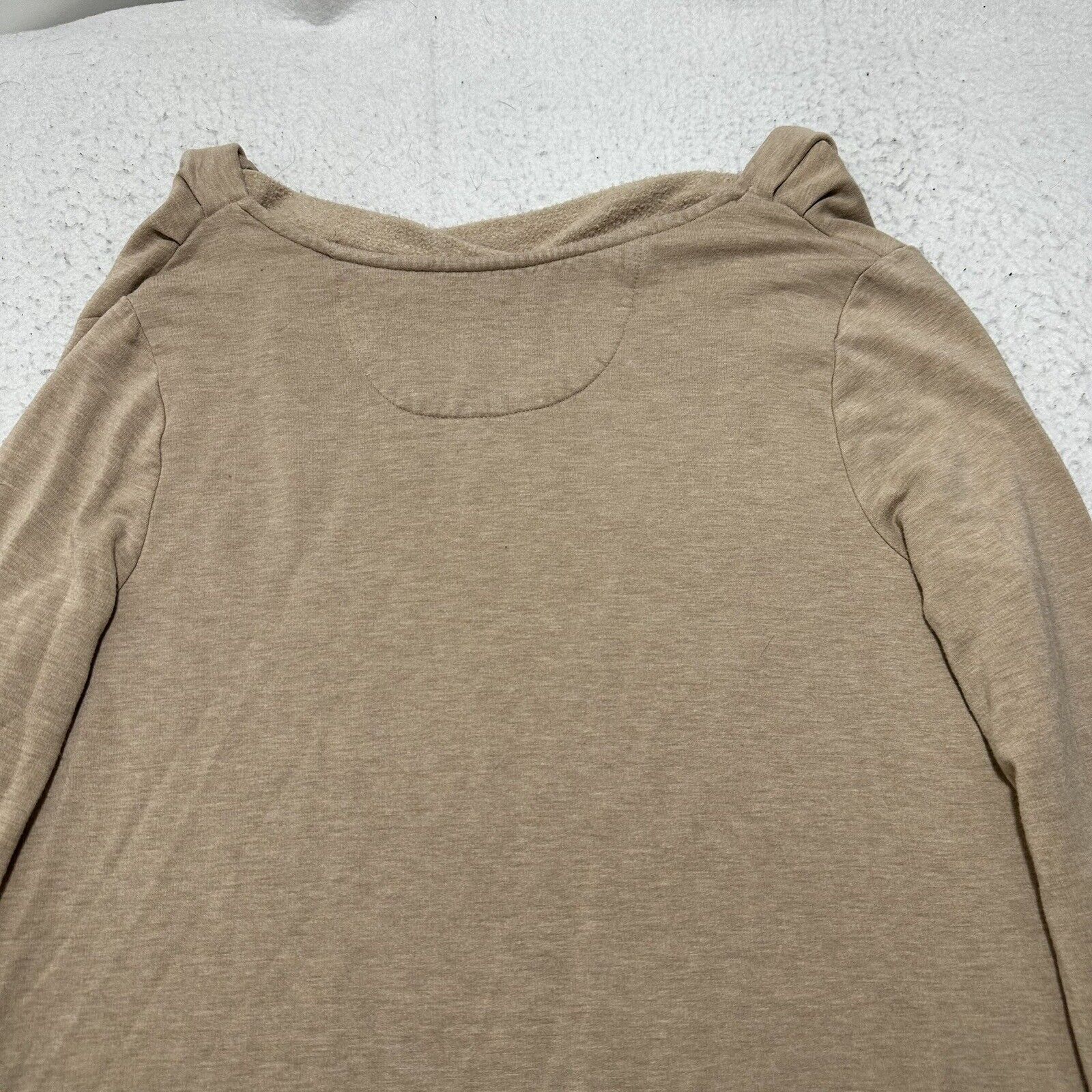 Other Soma Large Live Lounge Wear Tan Tunic Fleece Sweater Lace Size L / US 10 / IT 46 - 7 Thumbnail
