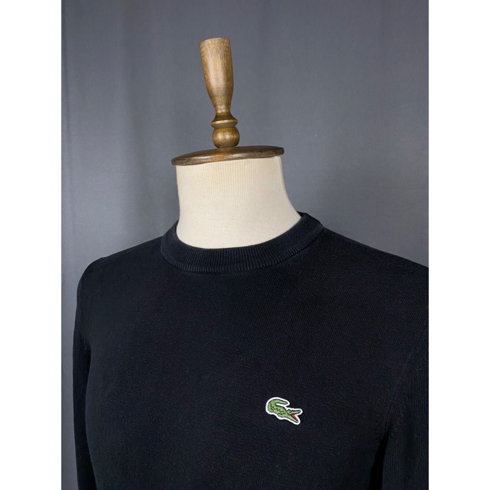 Lacoste Lacoste Small Logo Men's Black Crewneck Sweater Size S Size US S / EU 44-46 / 1 - 5 Thumbnail
