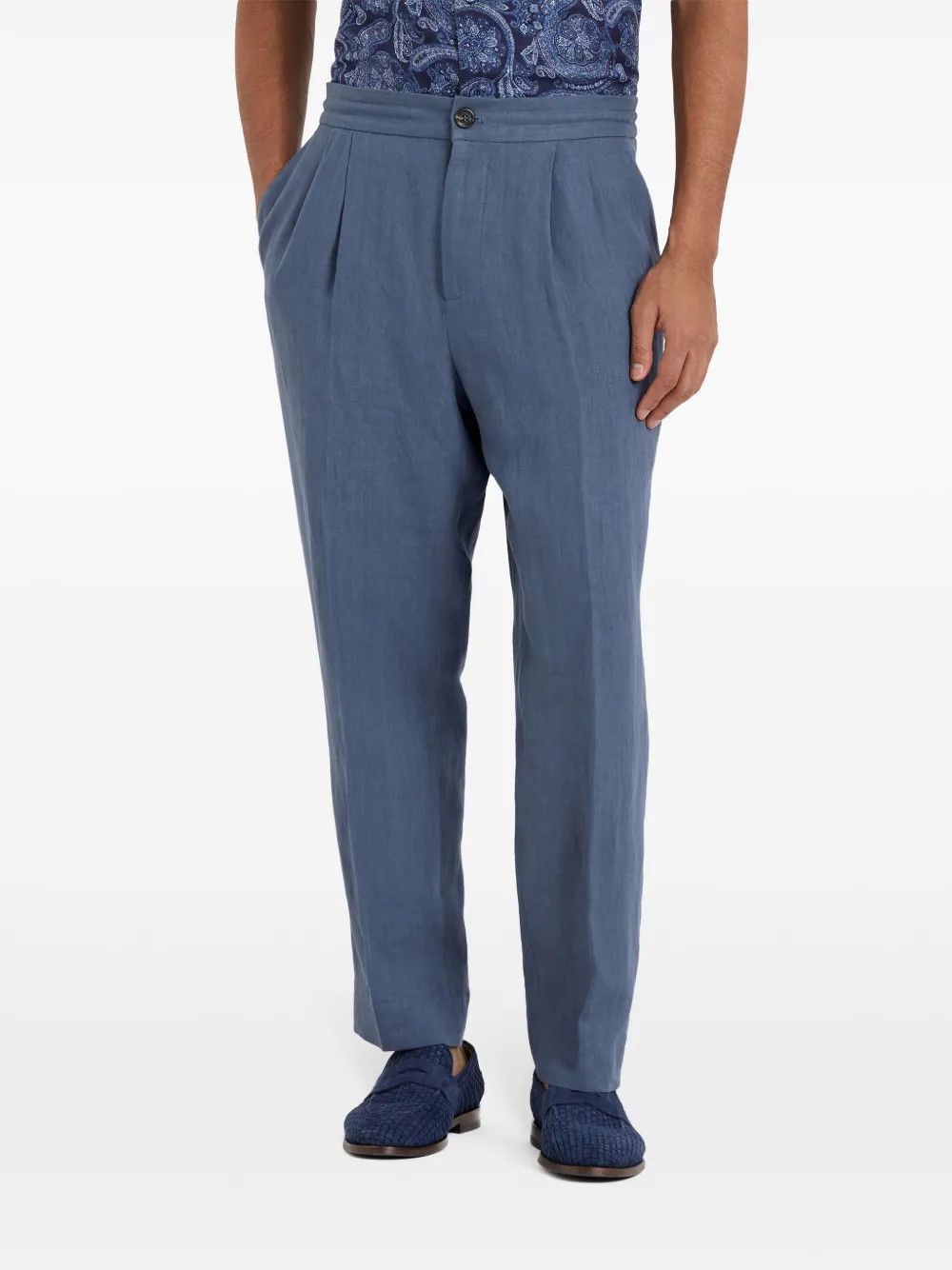 Brunello Cucinelli o1w1db10925 Pant in Dark Blue Size US 40 / EU 56 - 3 Thumbnail