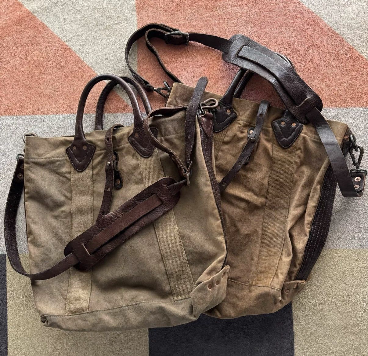 Polo Ralph Lauren RRL Waxed Canvas Tote Bag Ralph Lauren K22 Size ONE SIZE - 1 Thumbnail