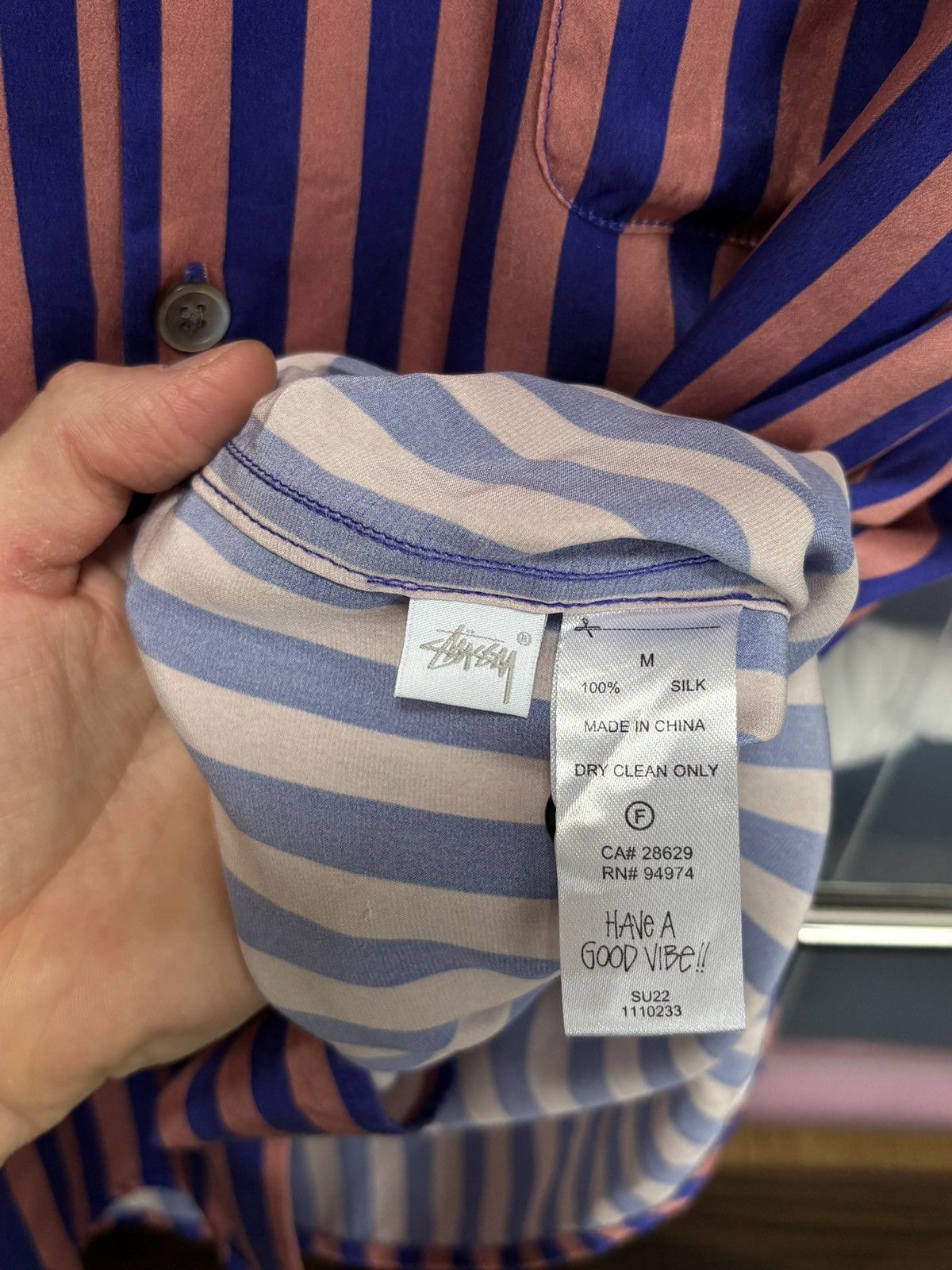 Stussy Stussy Silk Striped Button Up Shirt Size US M / EU 48-50 / 2 - 8 Thumbnail