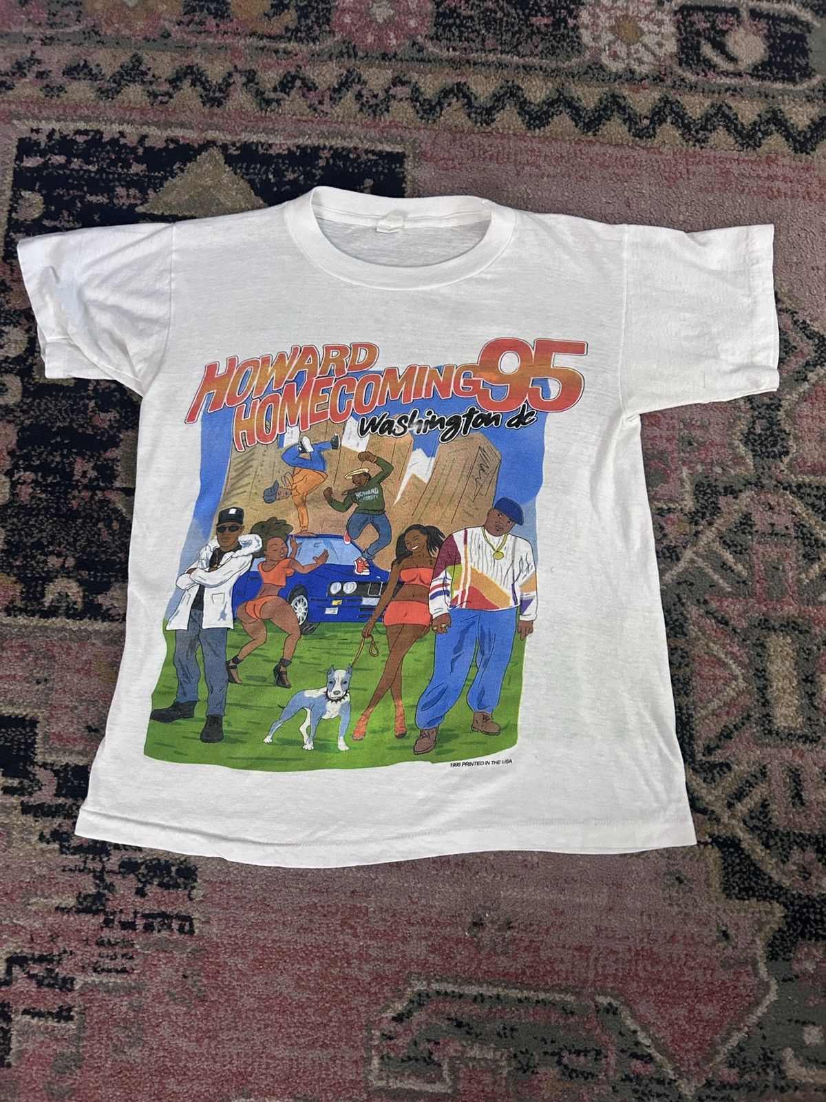 Vintage Rare Vintage 1995 Howard University Homecoming T-Shirt Size US M / EU 48-50 / 2 - 1 Thumbnail