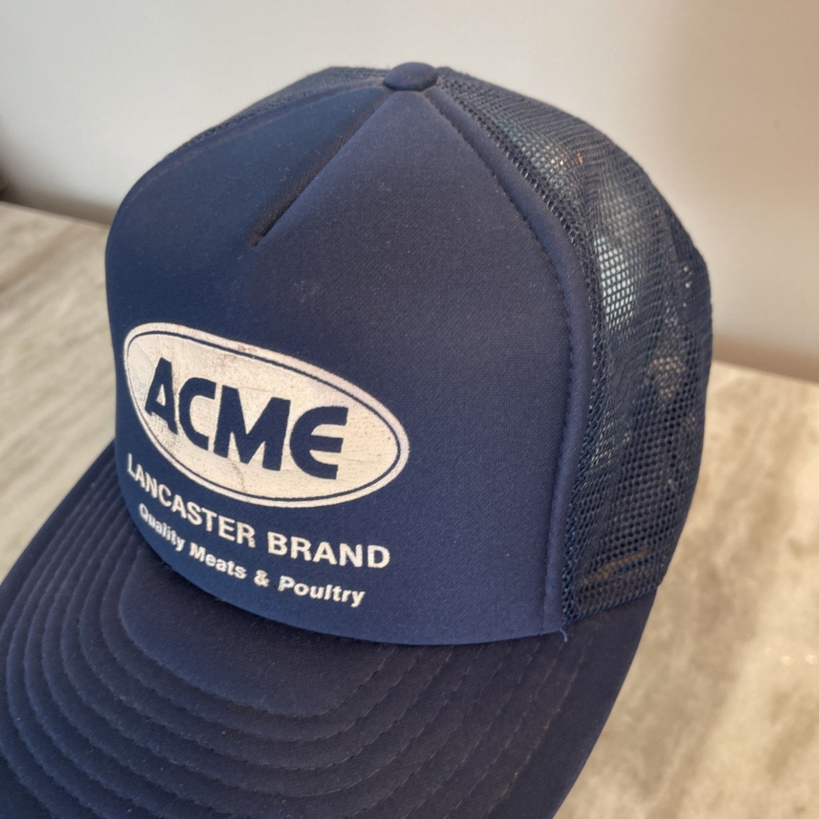 Vintage Vtg 1980’s Trucker Hat Snapback Cap ACME Food Lancaster 7 Size ONE SIZE - 4 Thumbnail