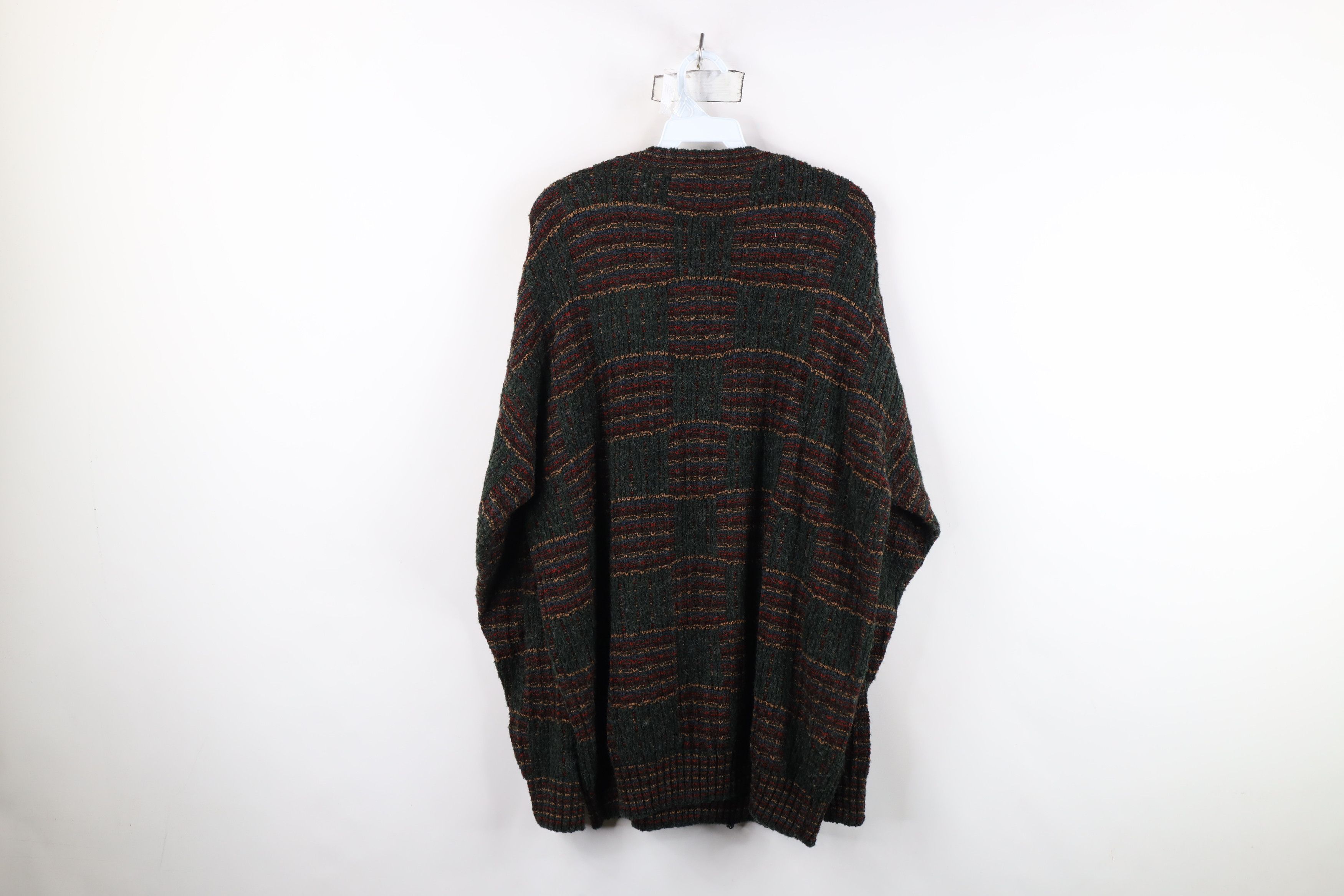 Vintage Vintage 90s Streetwear Checkered Wool Blend Knit Sweater USA Size US M / EU 48-50 / 2 - 8 Thumbnail
