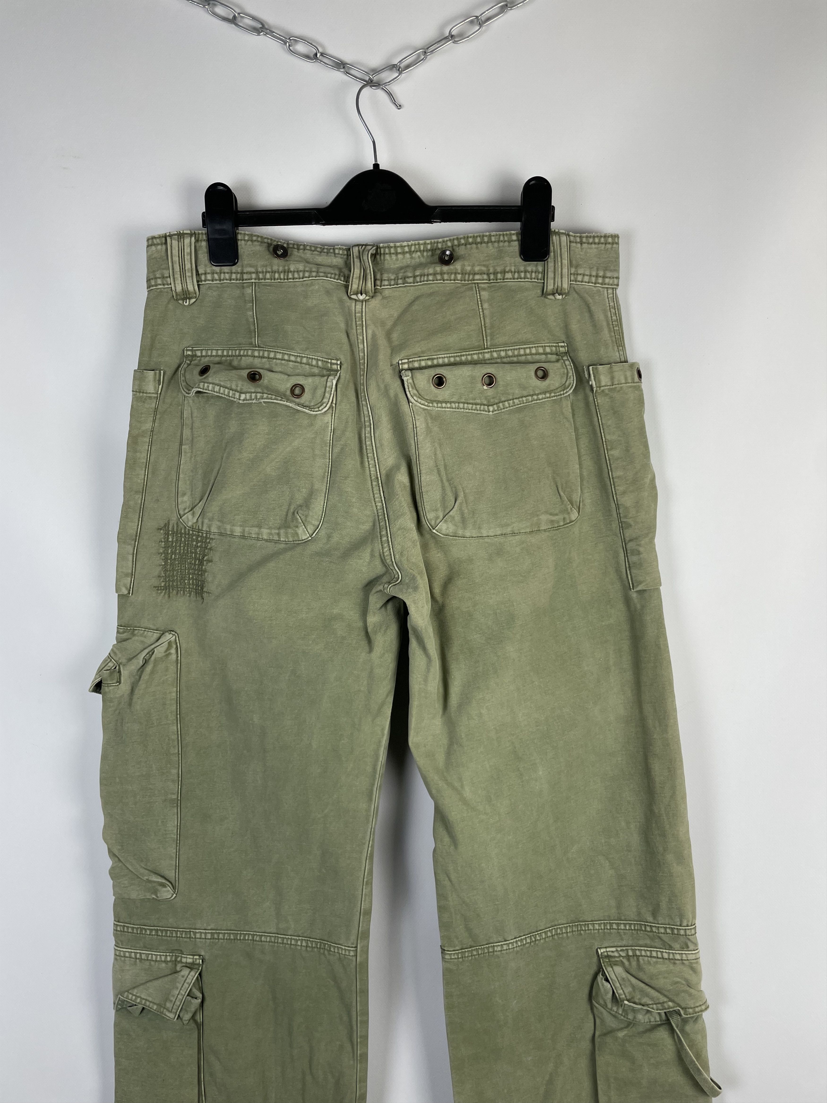 Japanese Brand Y2K Pants Cargo Japan Style Multi Pocket Bondage Size US 34 / EU 50 - 3 Thumbnail