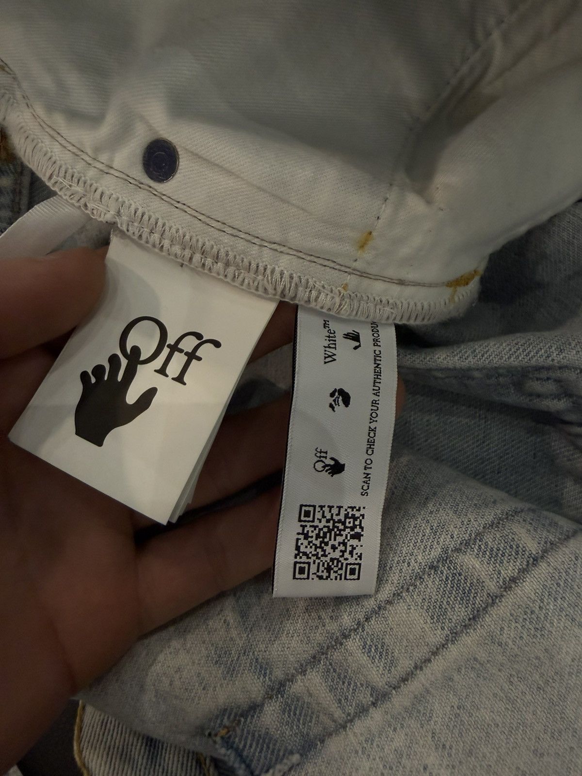 Off-White Size 38 - Off-White Diag Tab Arrow Jeans Slim Virgil Abloh Size US 38 / EU 54 - 10 Thumbnail