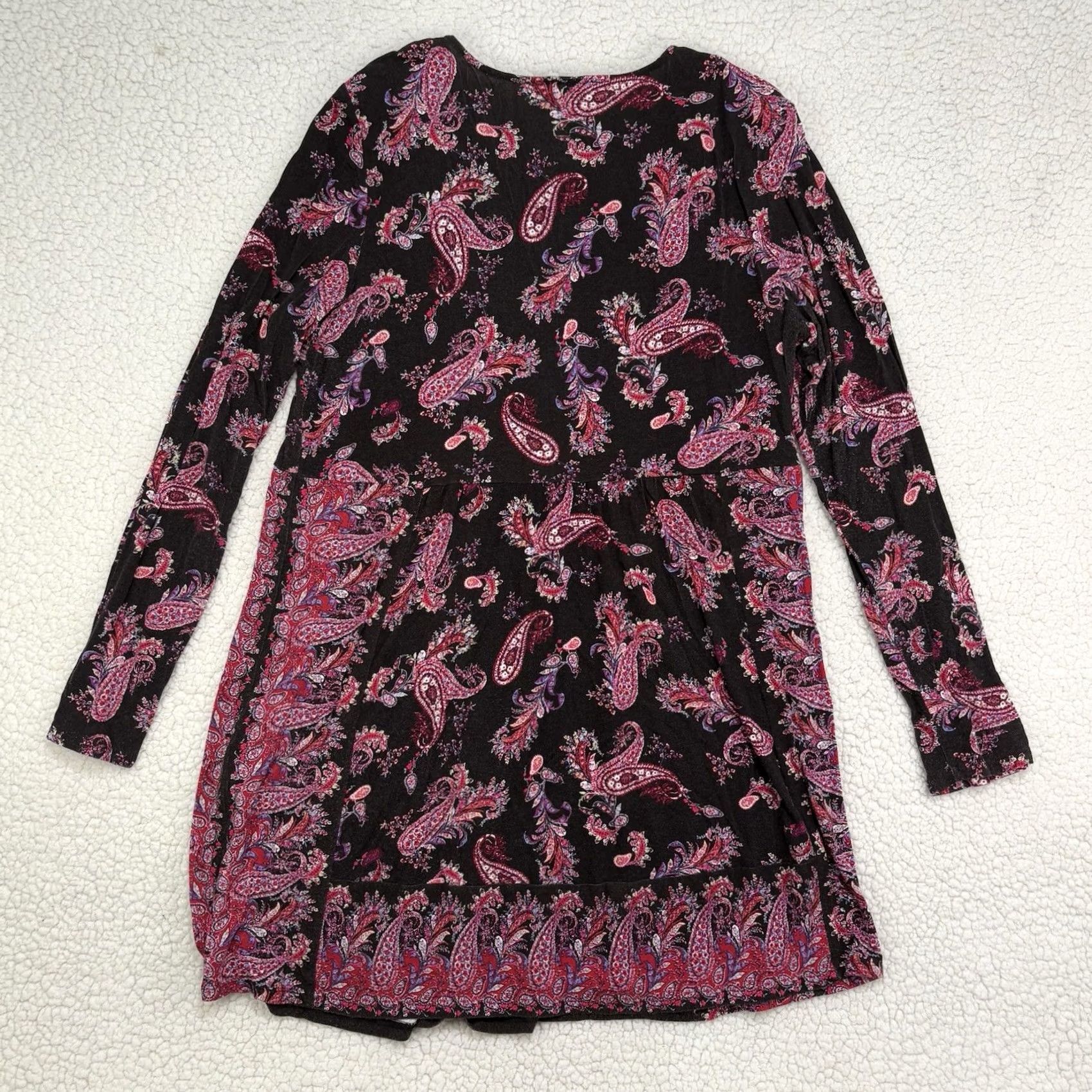 J. Jill J Jill Wearever Collection Pink Black Paisley Tunic Top Mini Dress Size M Size M / US 6-8 / IT 42-44 - 5 Thumbnail