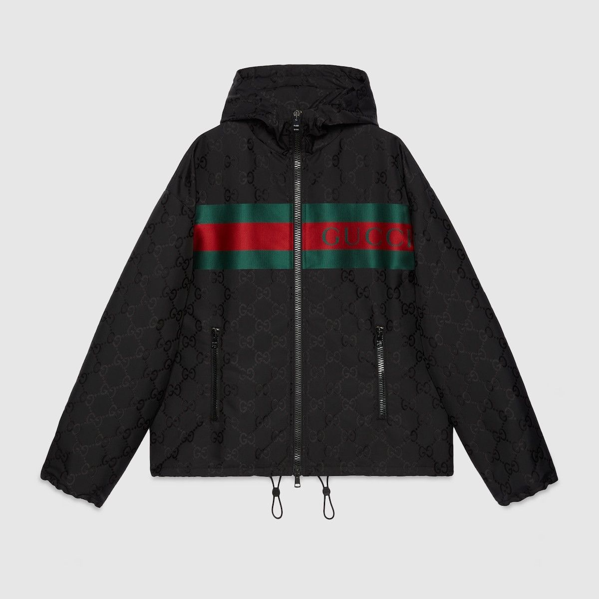 Gucci o1mt1gz0325 GG Nylon Jacquard Jacket in Black Size US L / EU 52-54 / 3 - 1 Thumbnail