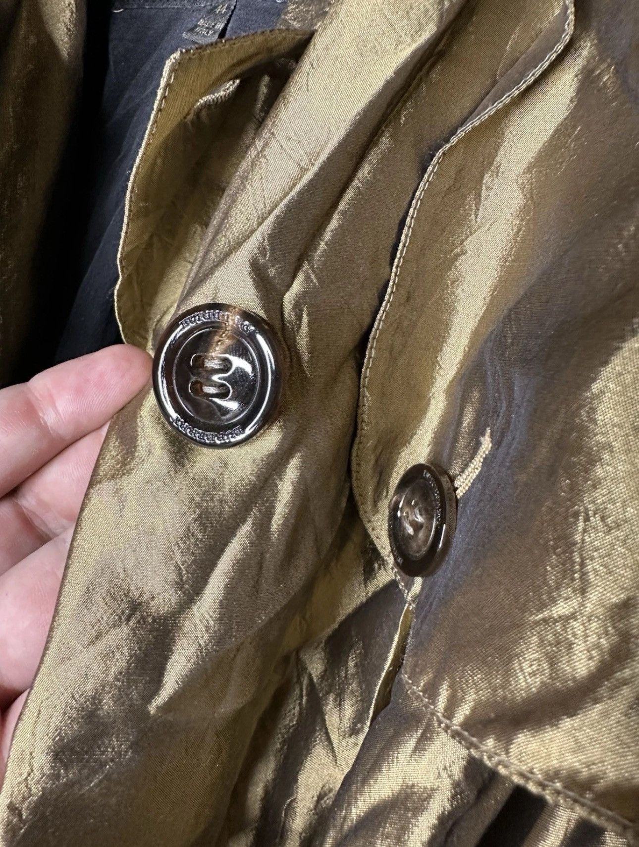 Burberry Burberry Silk Luxury Gold Gradient Trench Coat Jacket Size M / US 6-8 / IT 42-44 - 9 Thumbnail
