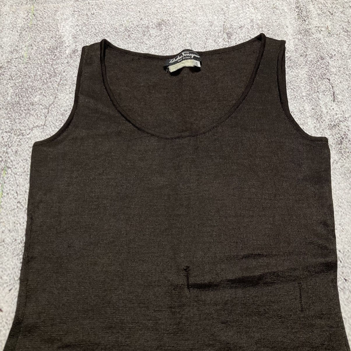 Salvatore Ferragamo 🇮🇹 Salvatore Ferragamo Tank Top Brown Made In Italy Luxury Size US XS / EU 42 / 0 - 4 Thumbnail