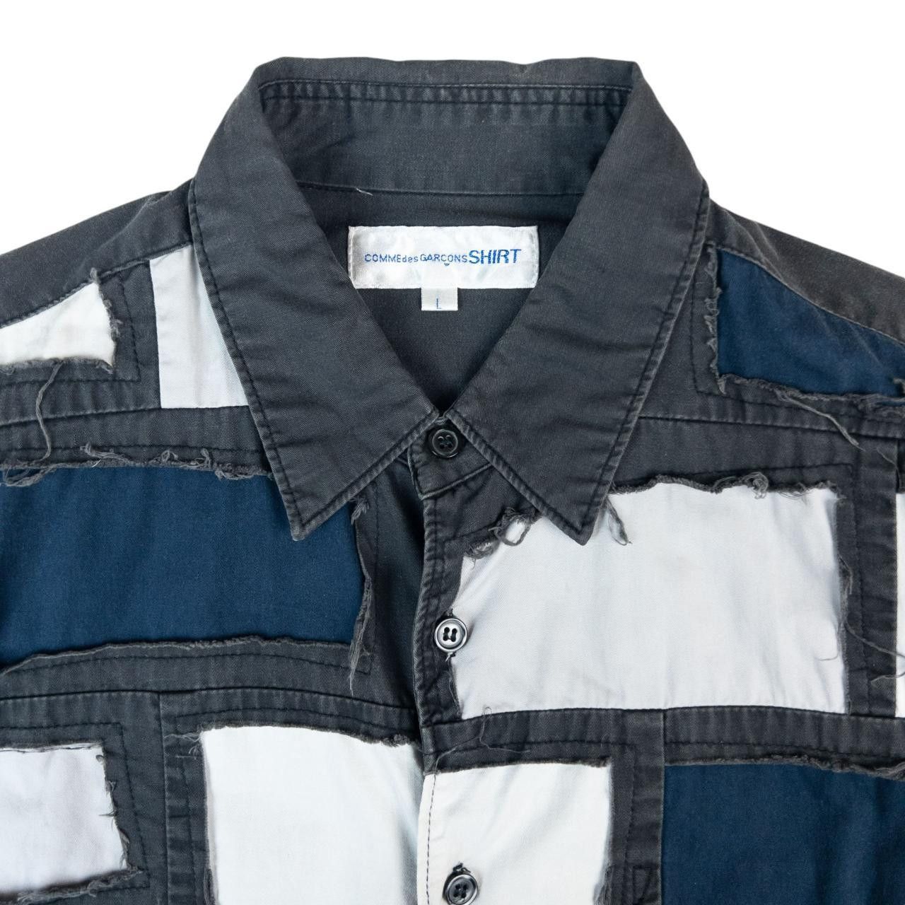 Comme des Garcons Vintage Comme Des Garçons Patchwork Button Up Shirt Size M Size US M / EU 48-50 / 2 - 3 Thumbnail