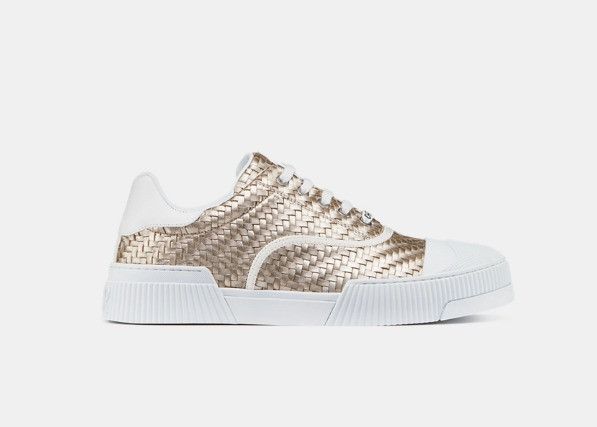Dior o1w1db11224 D-Smash Sneakers in White & Gold Size US 7 / IT 37 - 1 Thumbnail