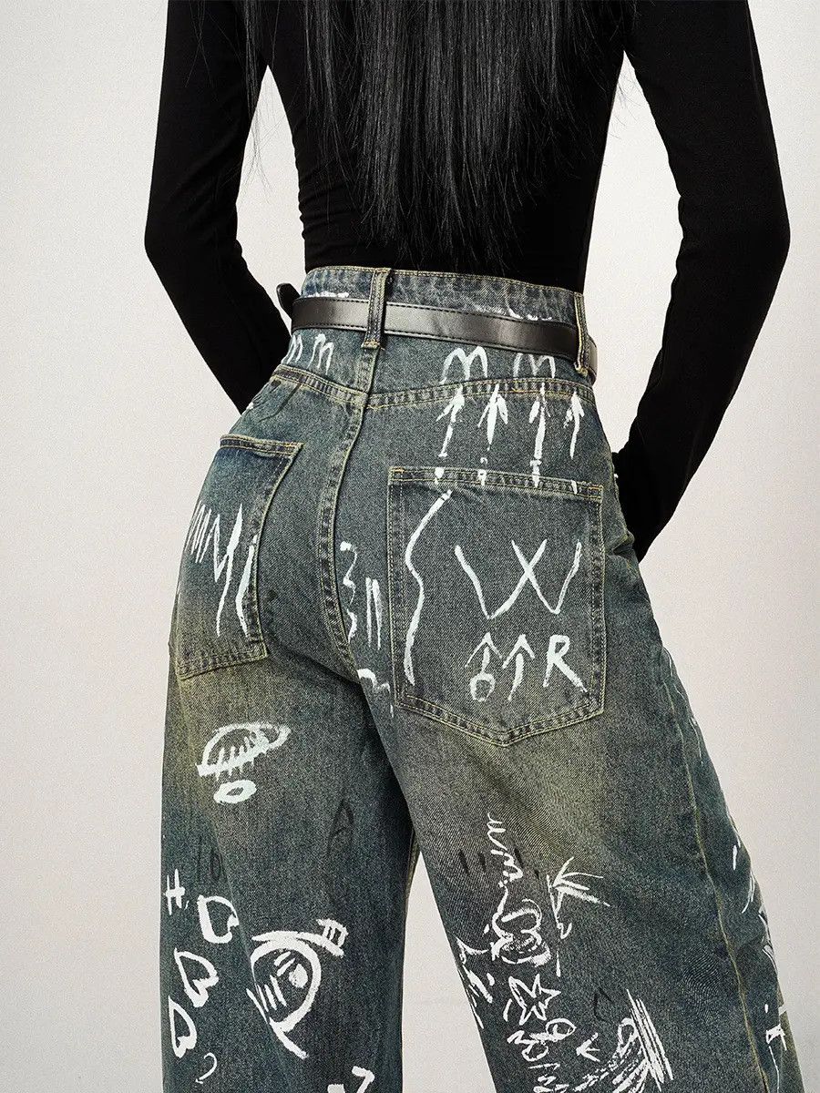 Japanese Brand Loose casual wide leg jeans Size US 30 / EU 46 - 3 Thumbnail