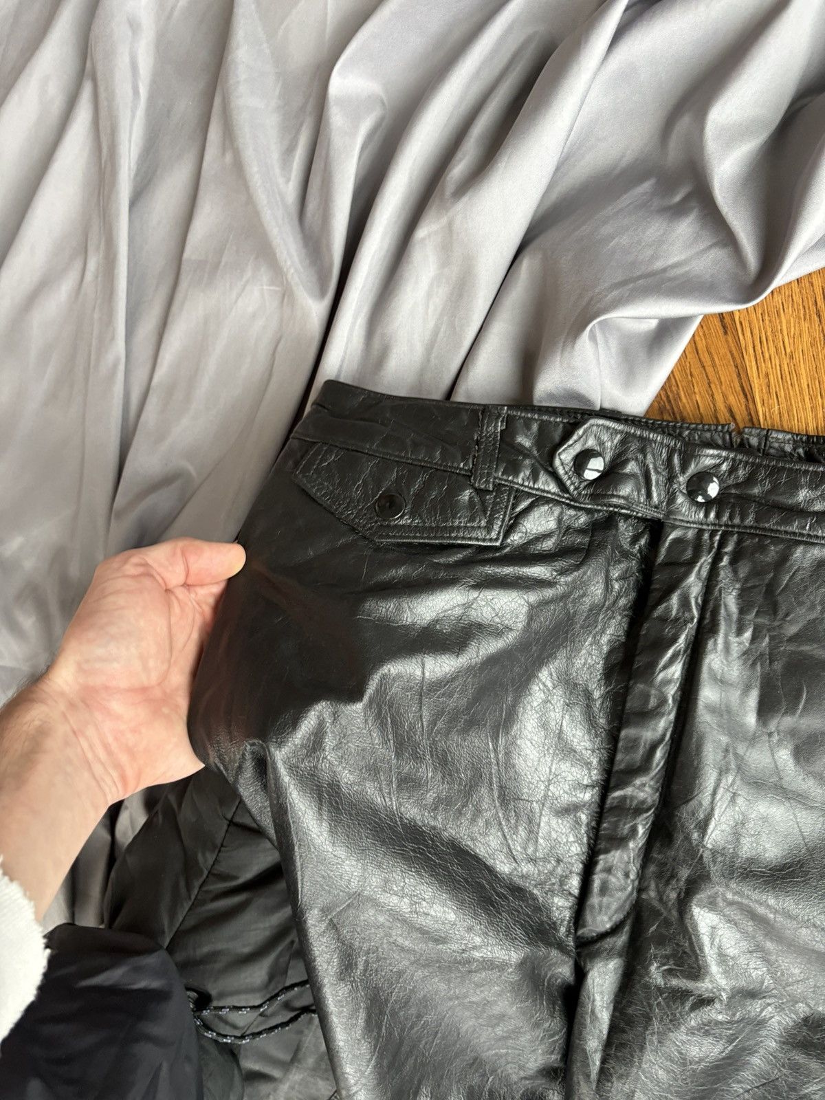 Schott × Vintage Vintage Brimaco Leather Pants 1960s British Cycle Acme Moto Size US 31 - 12 Thumbnail