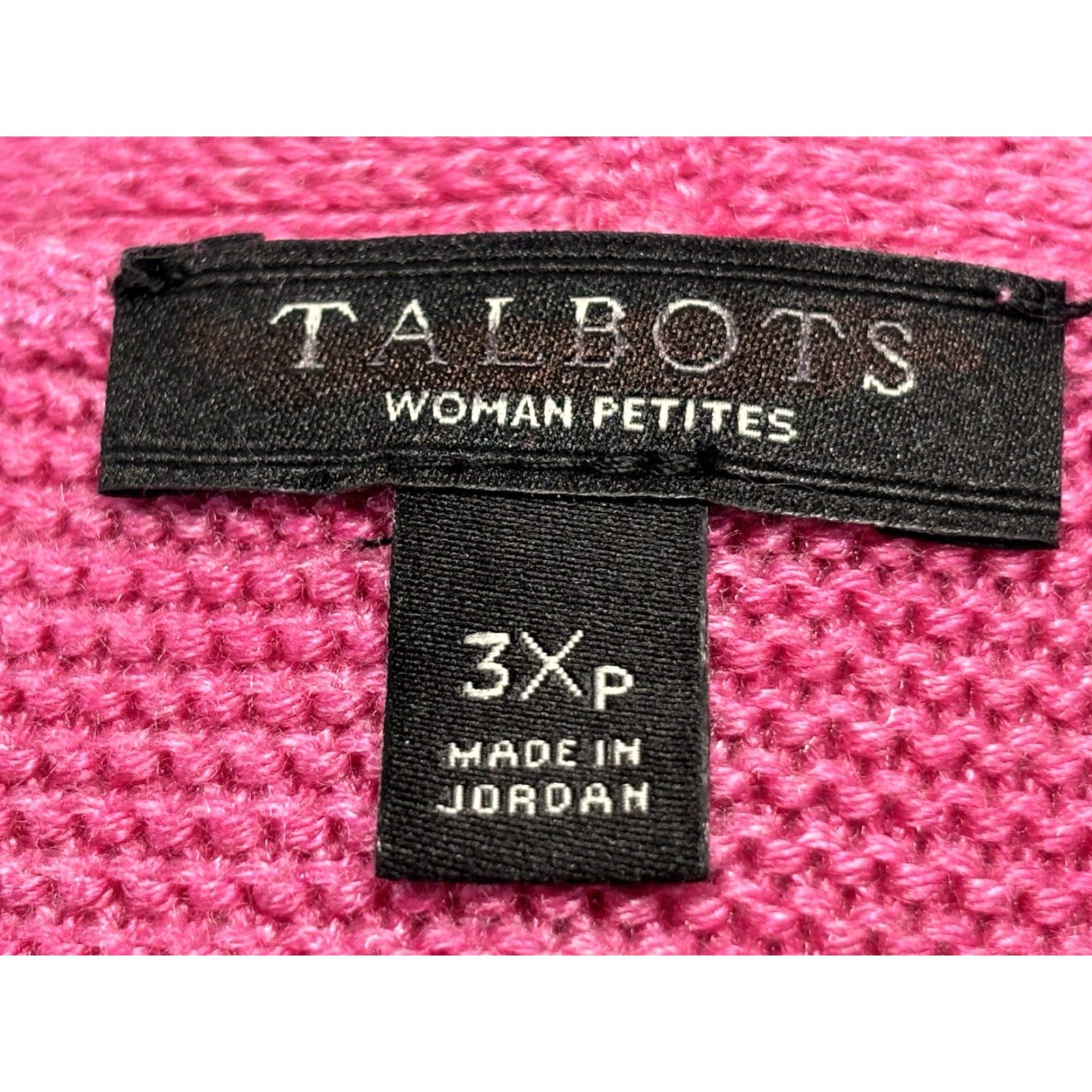 Talbots VINTAGE? No, it's Talbots V-Neck Tunic Knit Sweater Pink 3X Petit Plus Womens Size XXL / US 16-18 / IT 52-54 - 6 Thumbnail