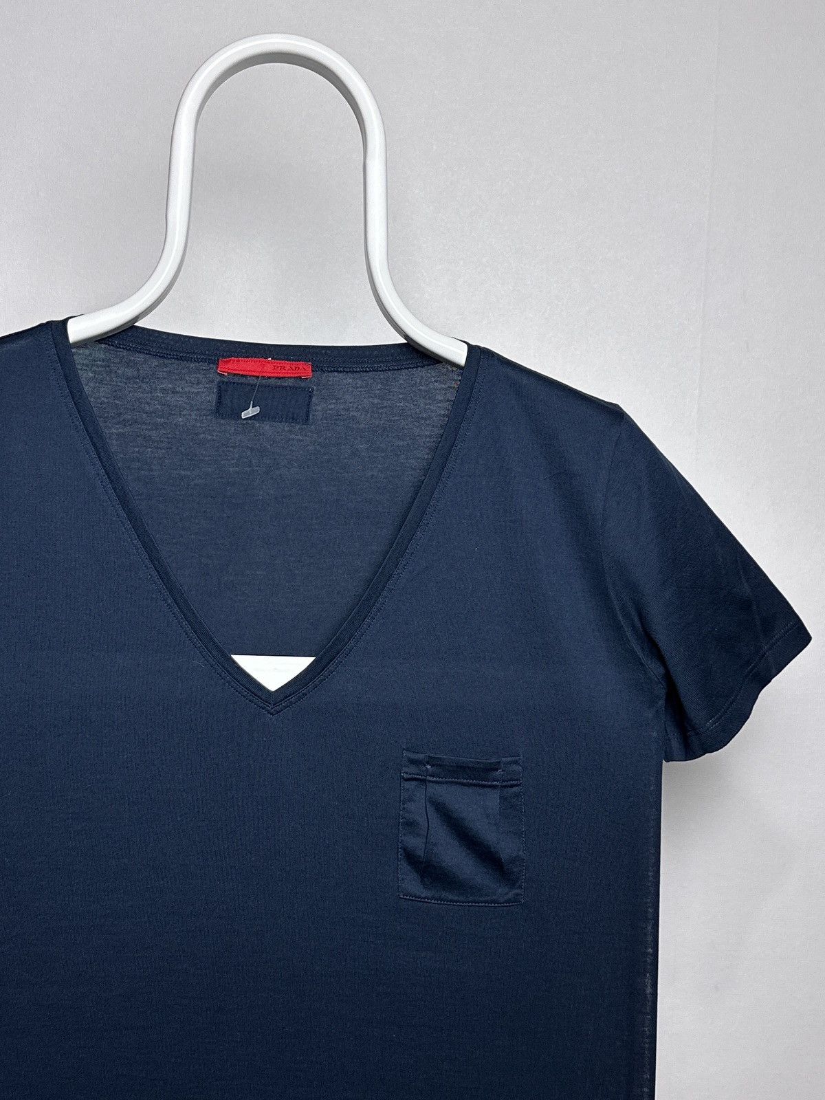 Prada Vintage Prada V-Neck Tshirt Size S / US 4 / IT 40 - 2 Thumbnail