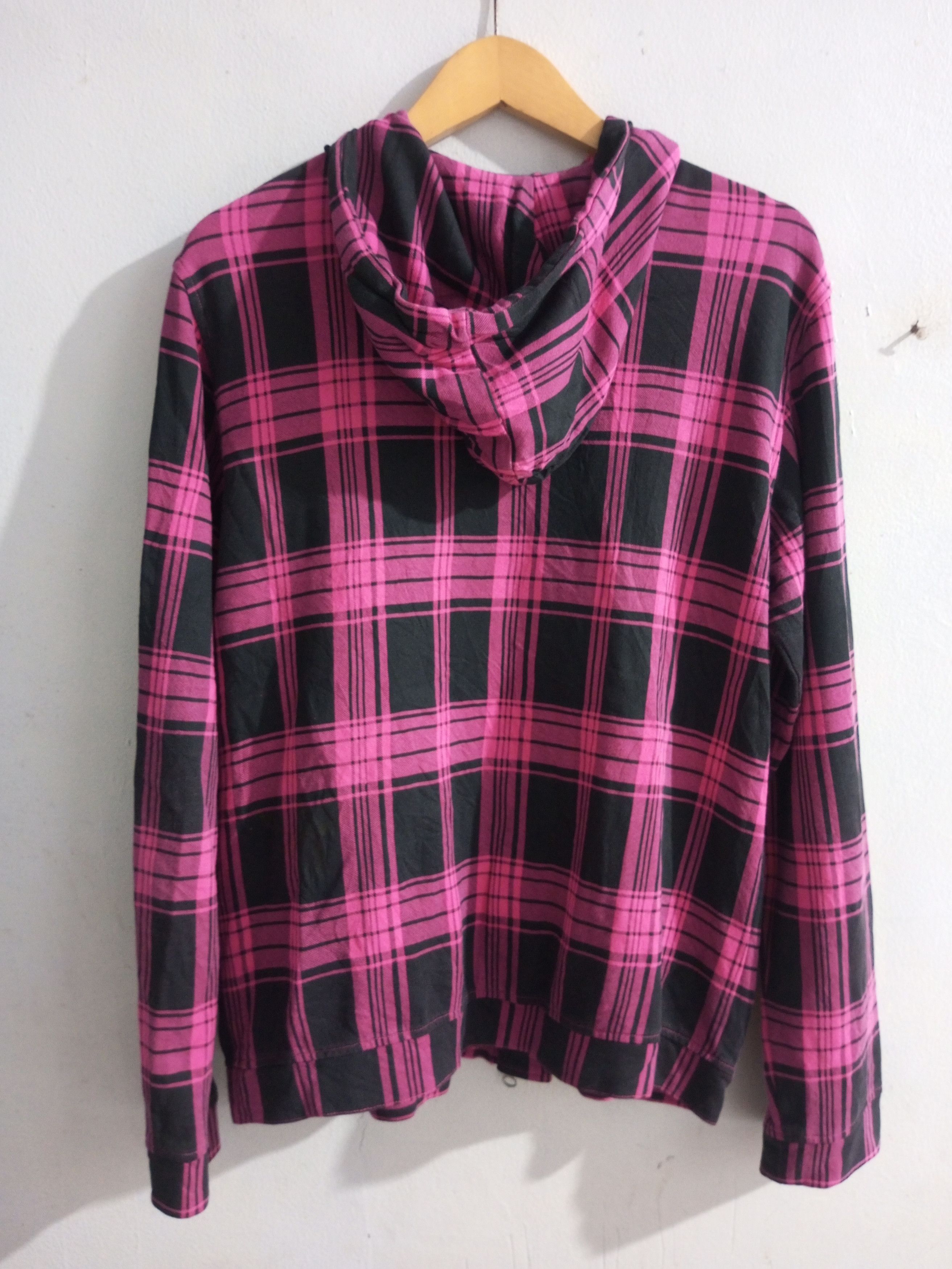 Hysteric Glamour Vintage japanese brand pink black assimetric zipper hoodie Size US M / EU 48-50 / 2 - 7 Thumbnail