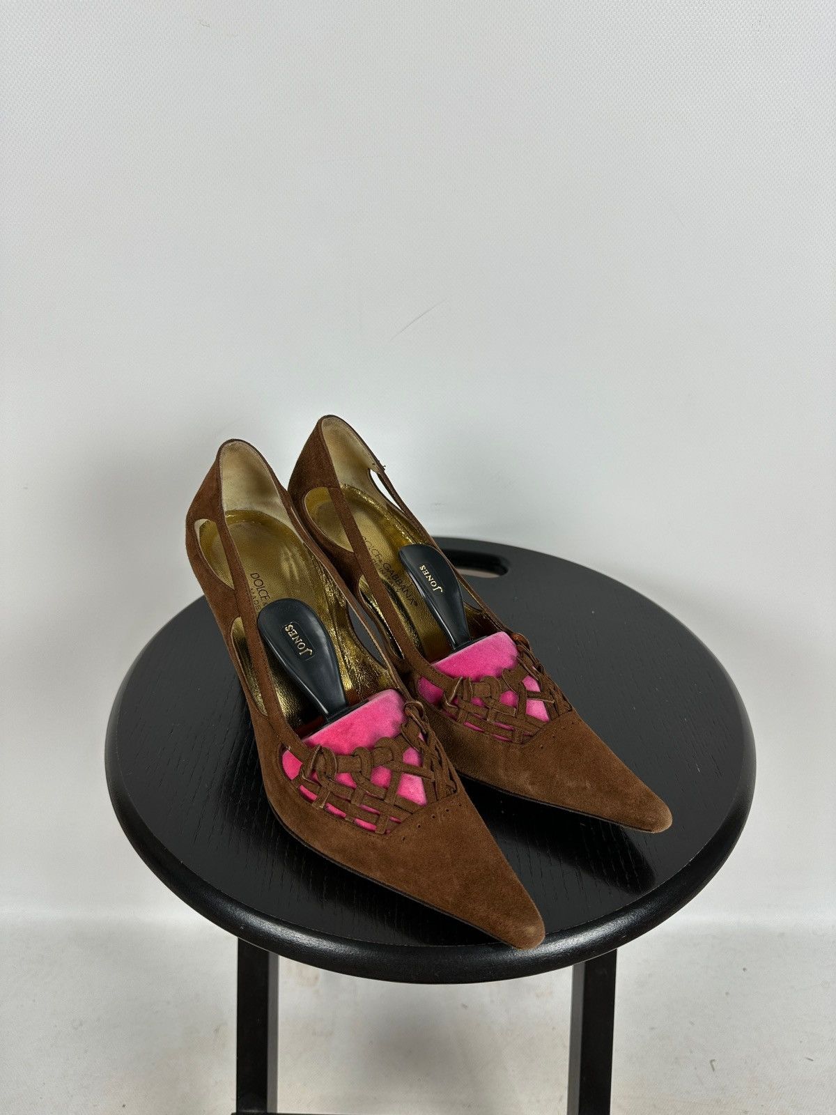 Dolce & Gabbana Vintage Dolce&Gabbana Suede Brown Heels Size US 7.5 / IT 37.5 - 2 Thumbnail