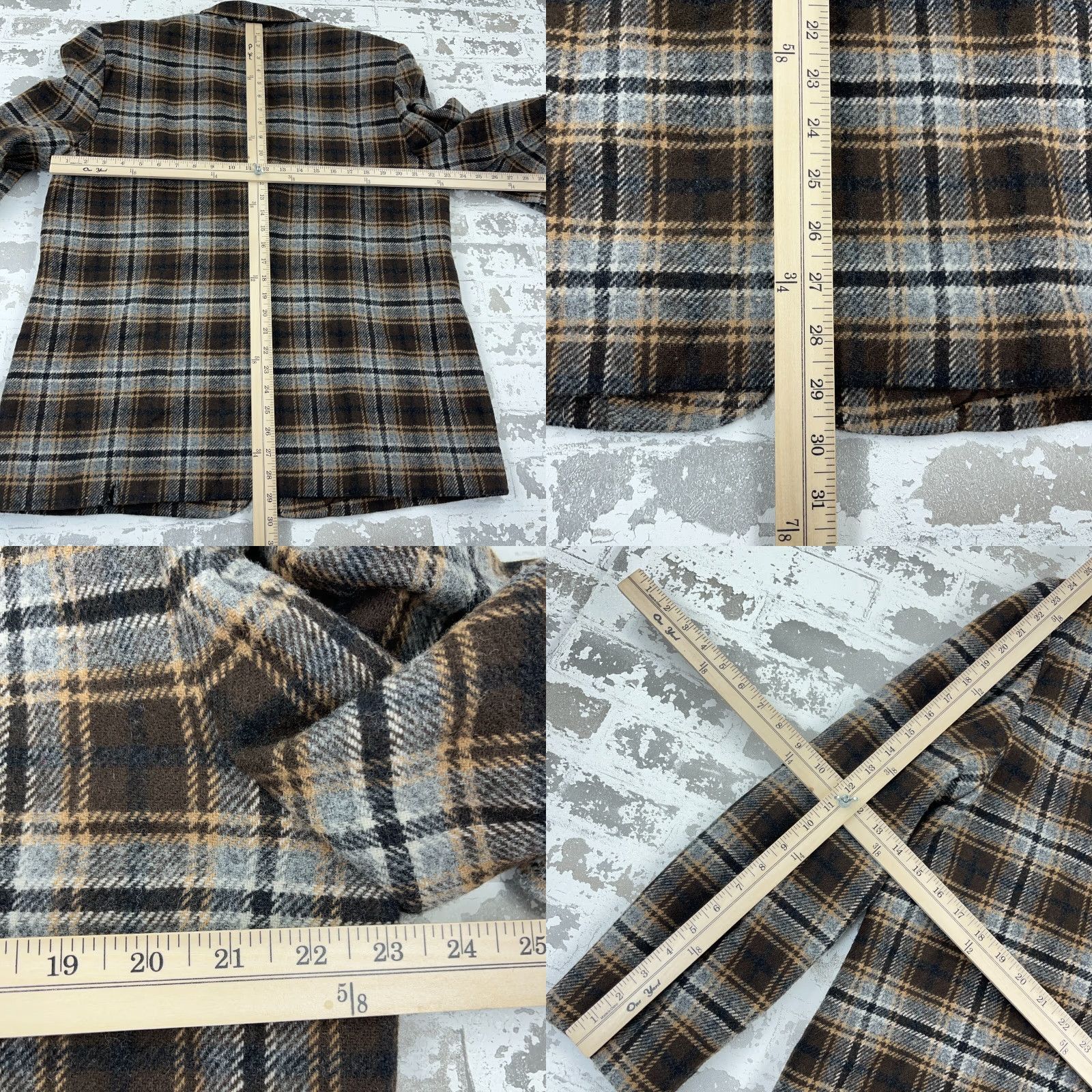 Pendleton VINTAGE Pendleton Women's Wool Blazer Jacket Long Sleeve Plaid Tartan Tweed Fall Winter XL Brown Size XL / US 12-14 / IT 48-50 - 8 Thumbnail