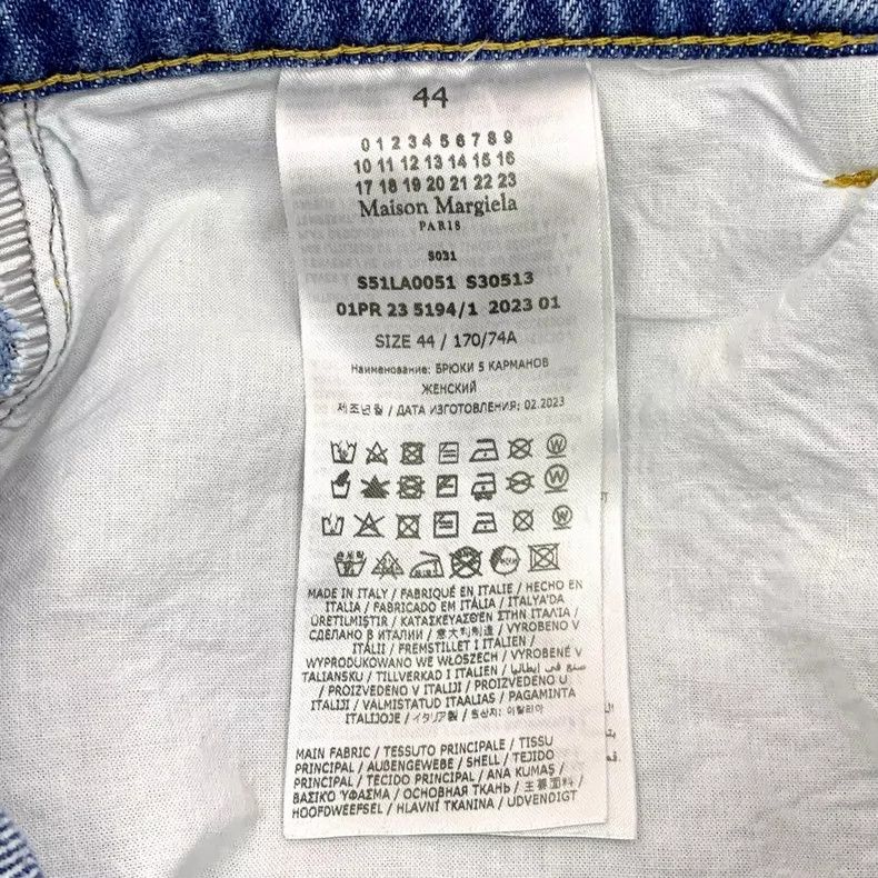 Maison Margiela Maison Margiela Pull blue hole design jeans trousers Size 28" / US 6 / IT 42 - 6 Thumbnail