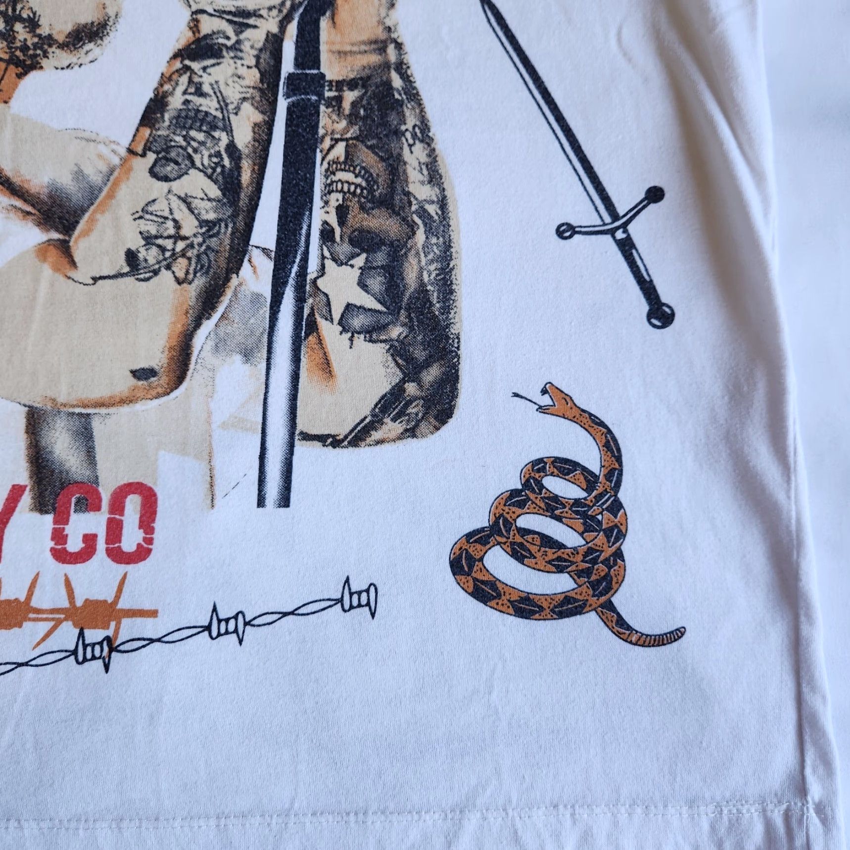 Gallery Dept. VINTAGE GALLERY DEPT x Posty Co Post Malone Hip Hop Graphic Print T-Shirt Adult Medium White Concert Mens Size US M / EU 48-50 / 2 - 5 Thumbnail
