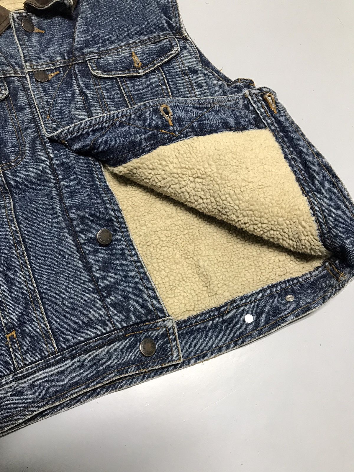 Wrangler Vintage wrangler sherpa line denim vest Size US XXS / EU 40 - 4 Thumbnail
