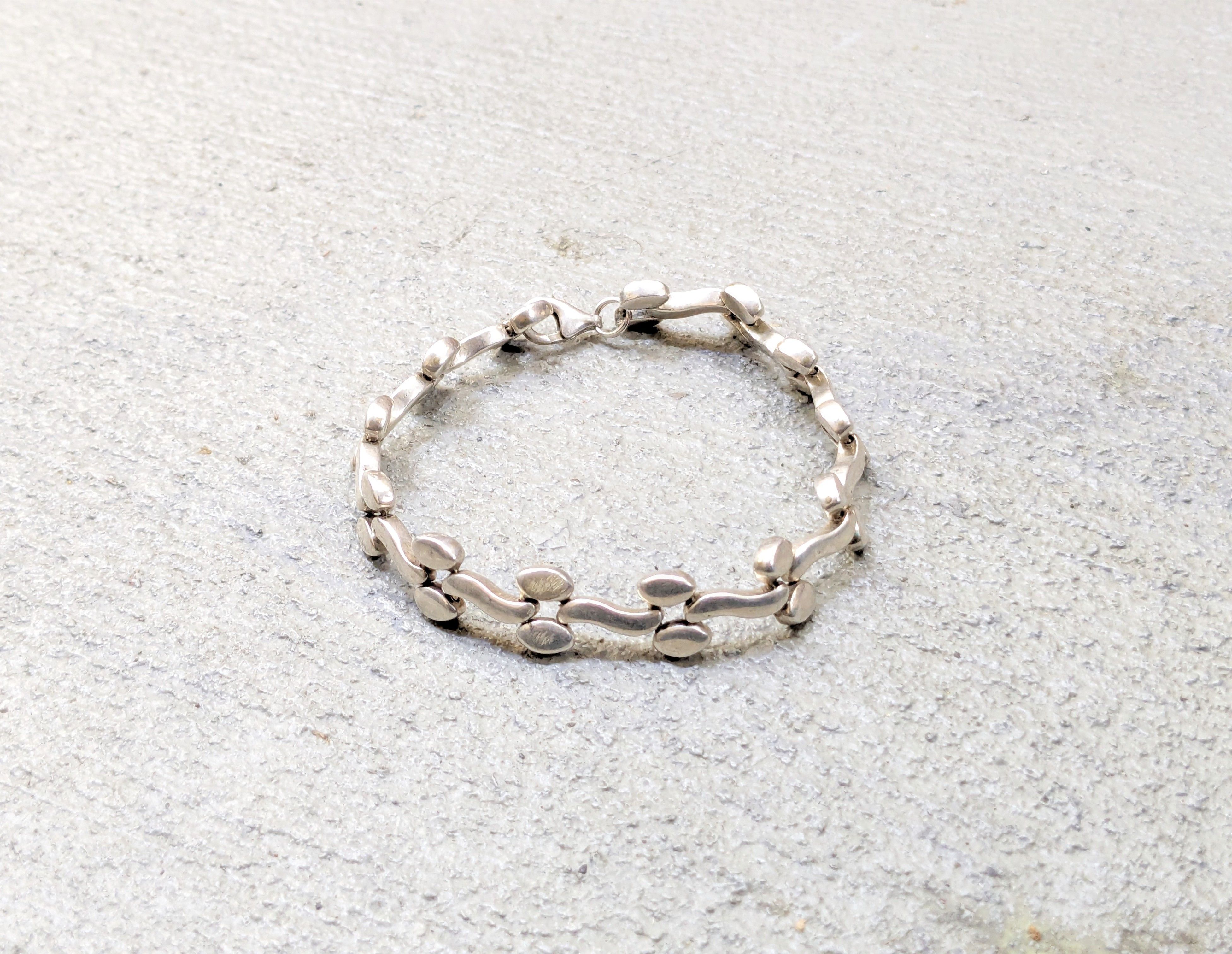 Other Vintage Sterling Silver Bracelet Link Chain 8" Biker Punk Size ONE SIZE - 3 Thumbnail