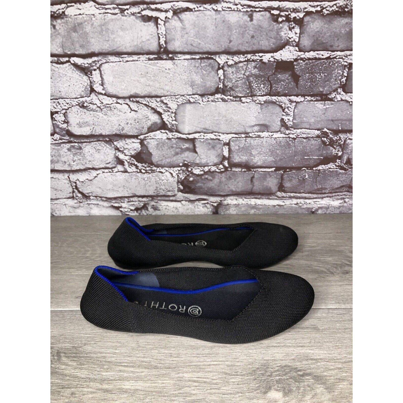 Other Rothys The Flat Black Knit Fabric Round Toe Ballet Flats Wom Size US 8.5 / IT 38.5 - 10 Thumbnail